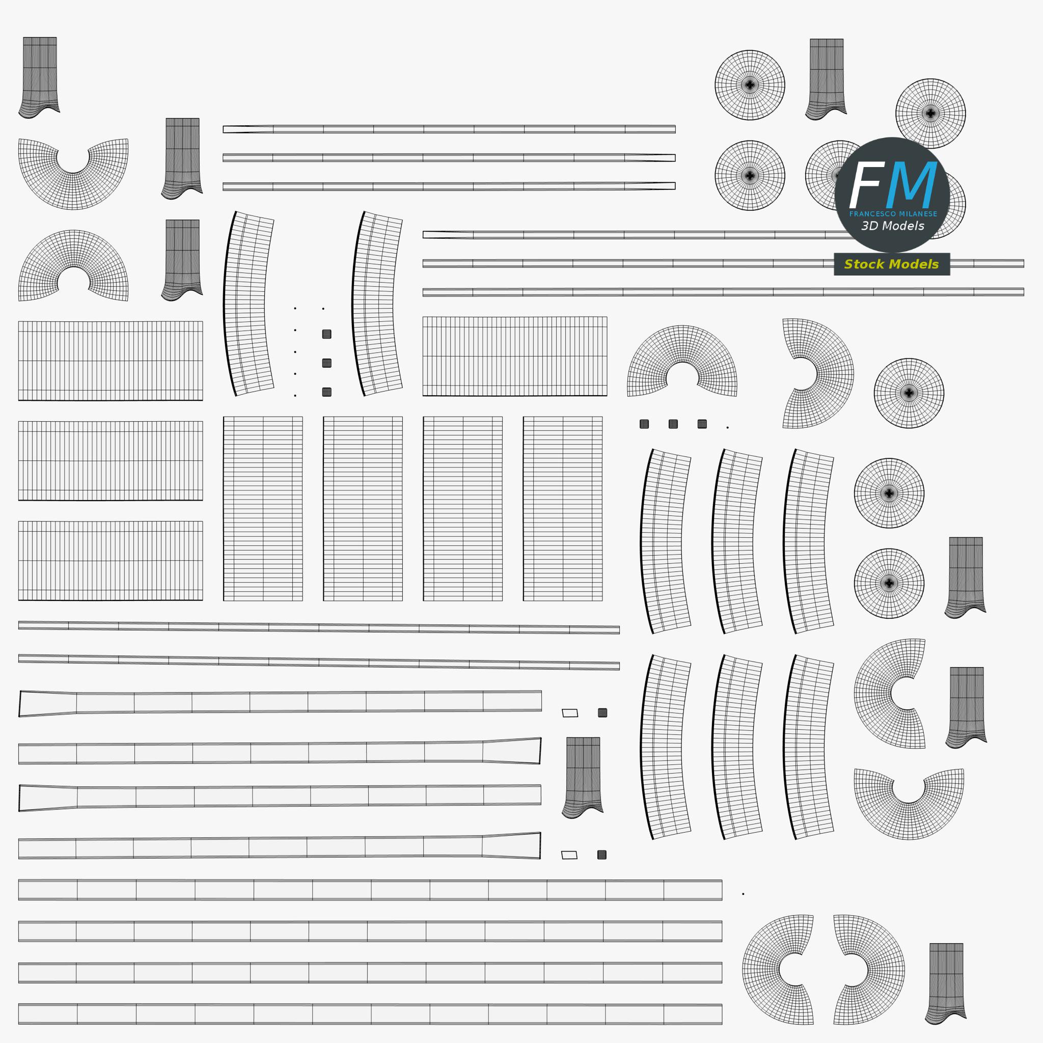 3D-Modell - Deckenrahmen für Studioleuchten - 12 3D-Modell - Deckenrahmen für Studioleuchten - 12