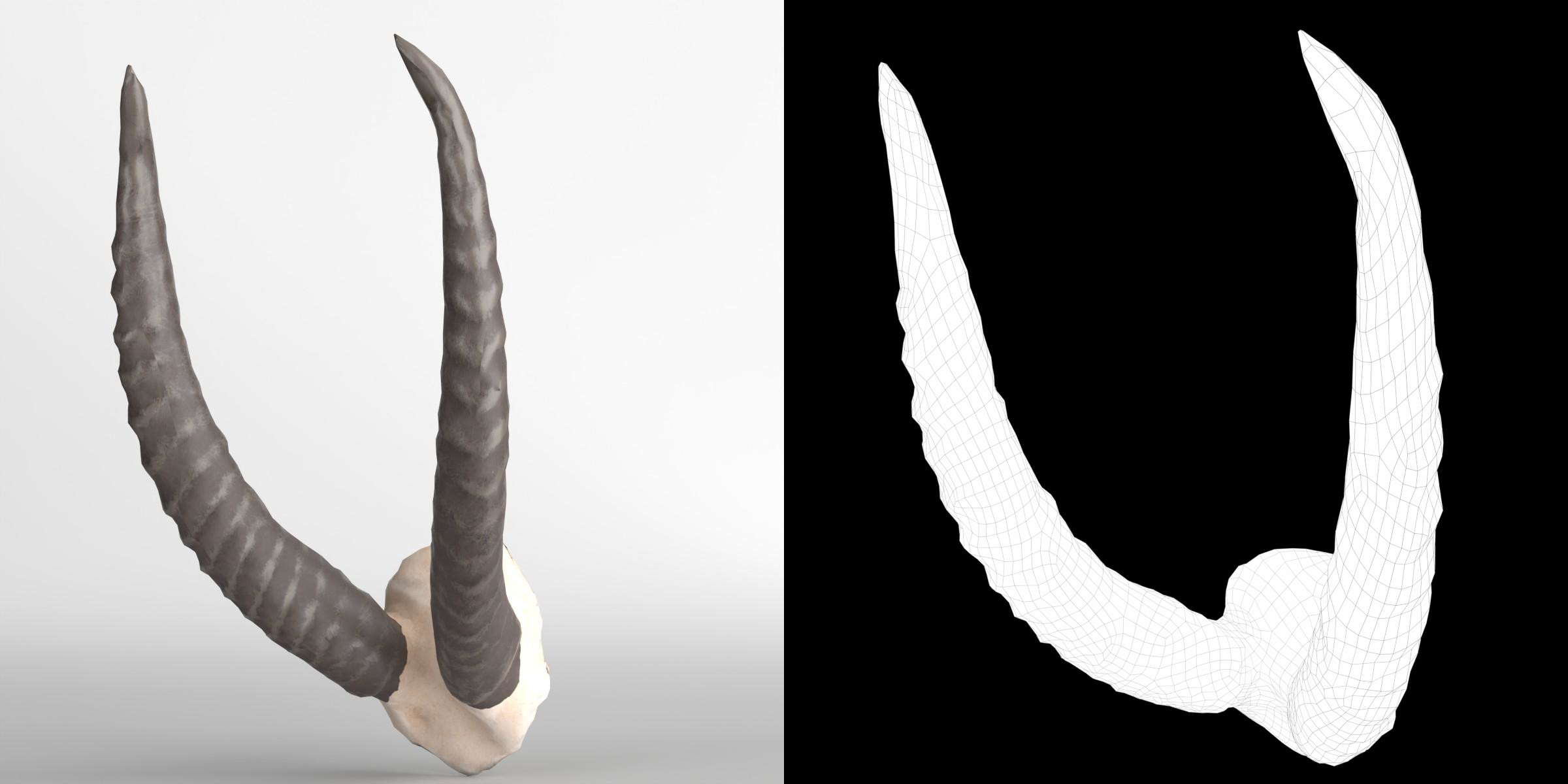 3D-Modell - Stilisierte Tierhörner