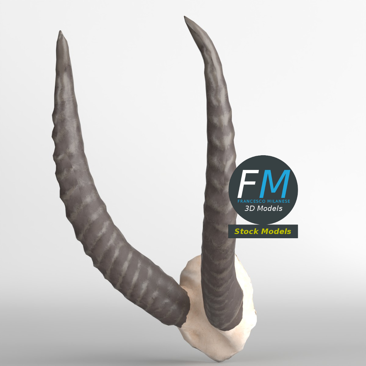 3D-Modell - Stilisierte Tierhörner - 01