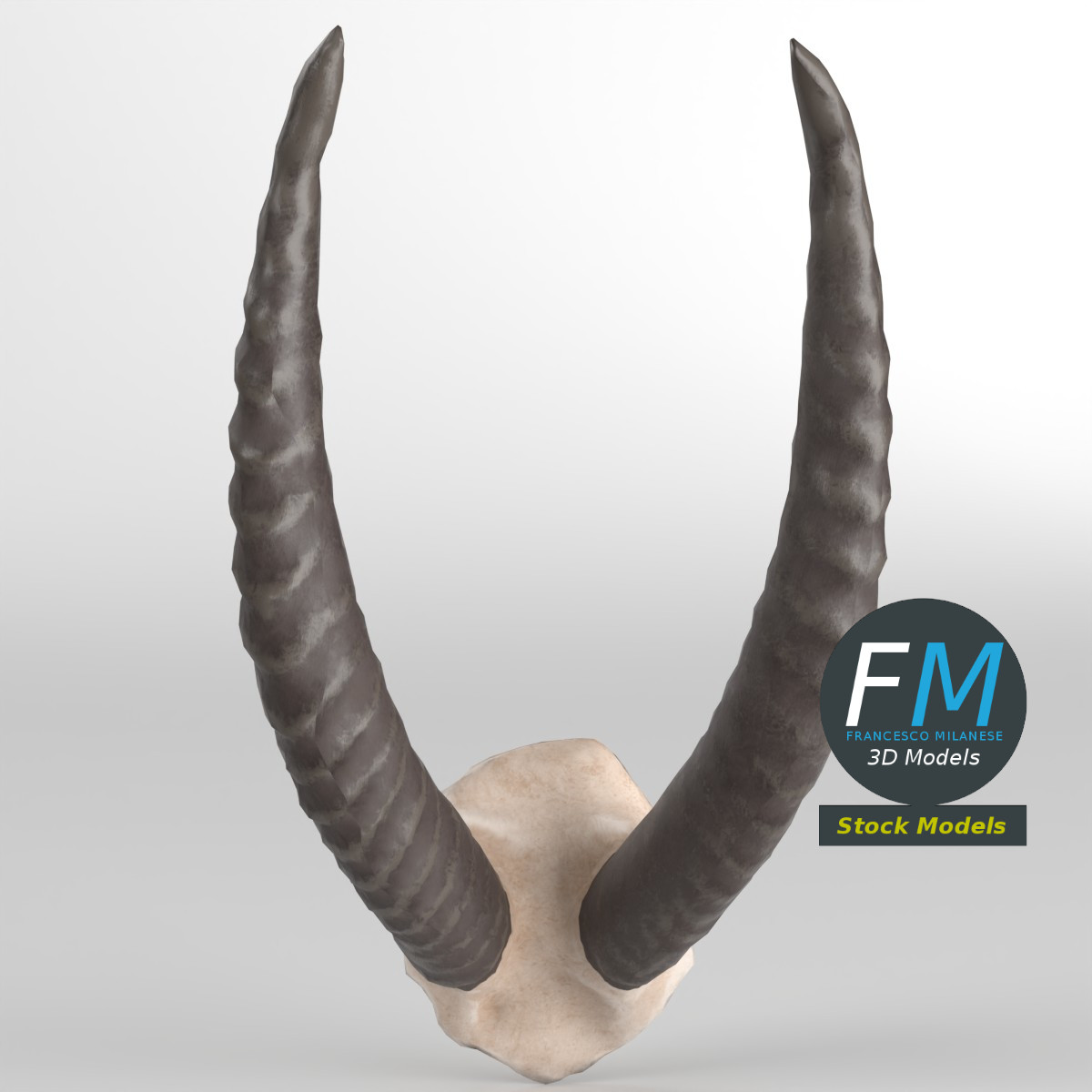 3D-Modell - Stilisierte Tierhörner - 03