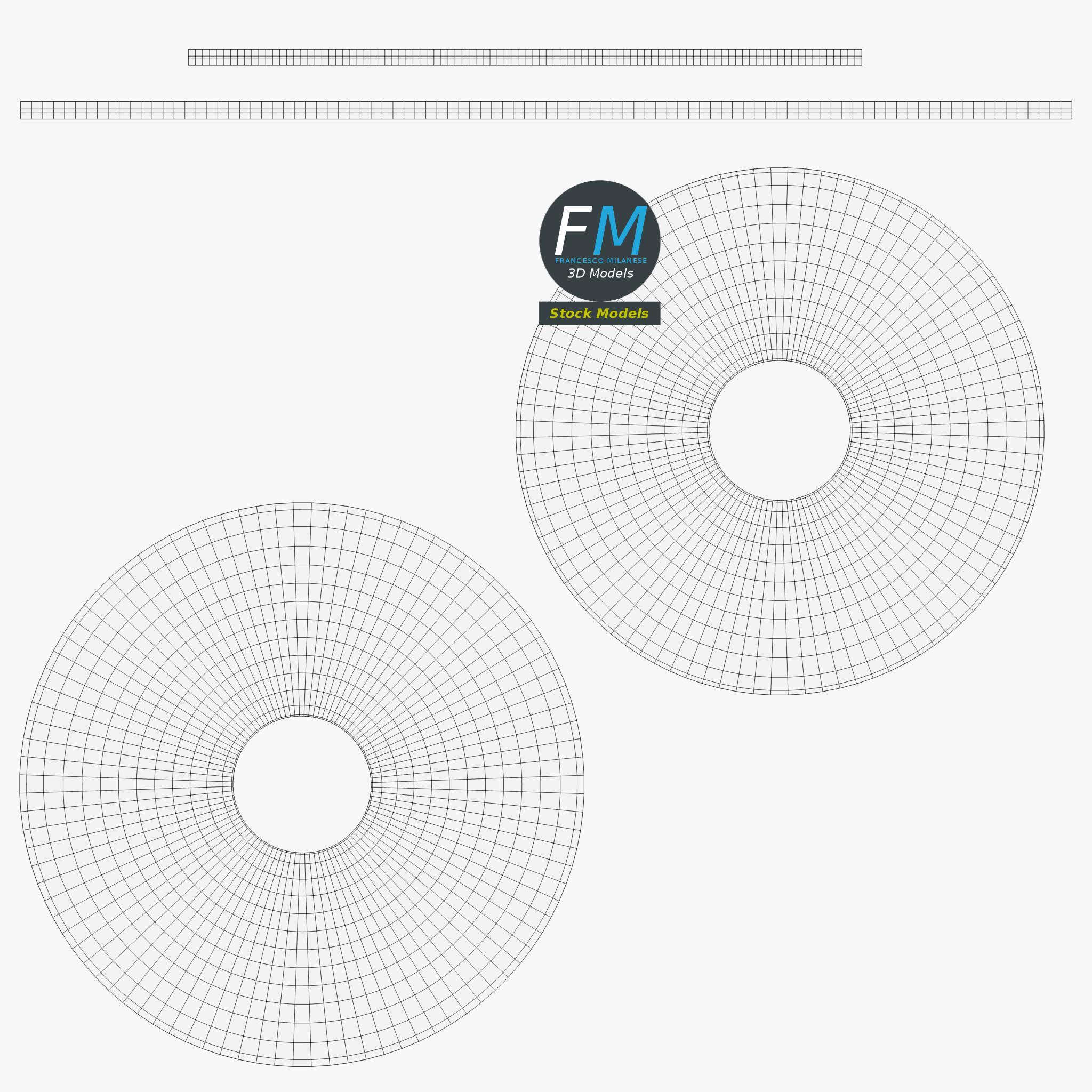 3D-Modell - Stilisierter Donut mit Streuseln - 11