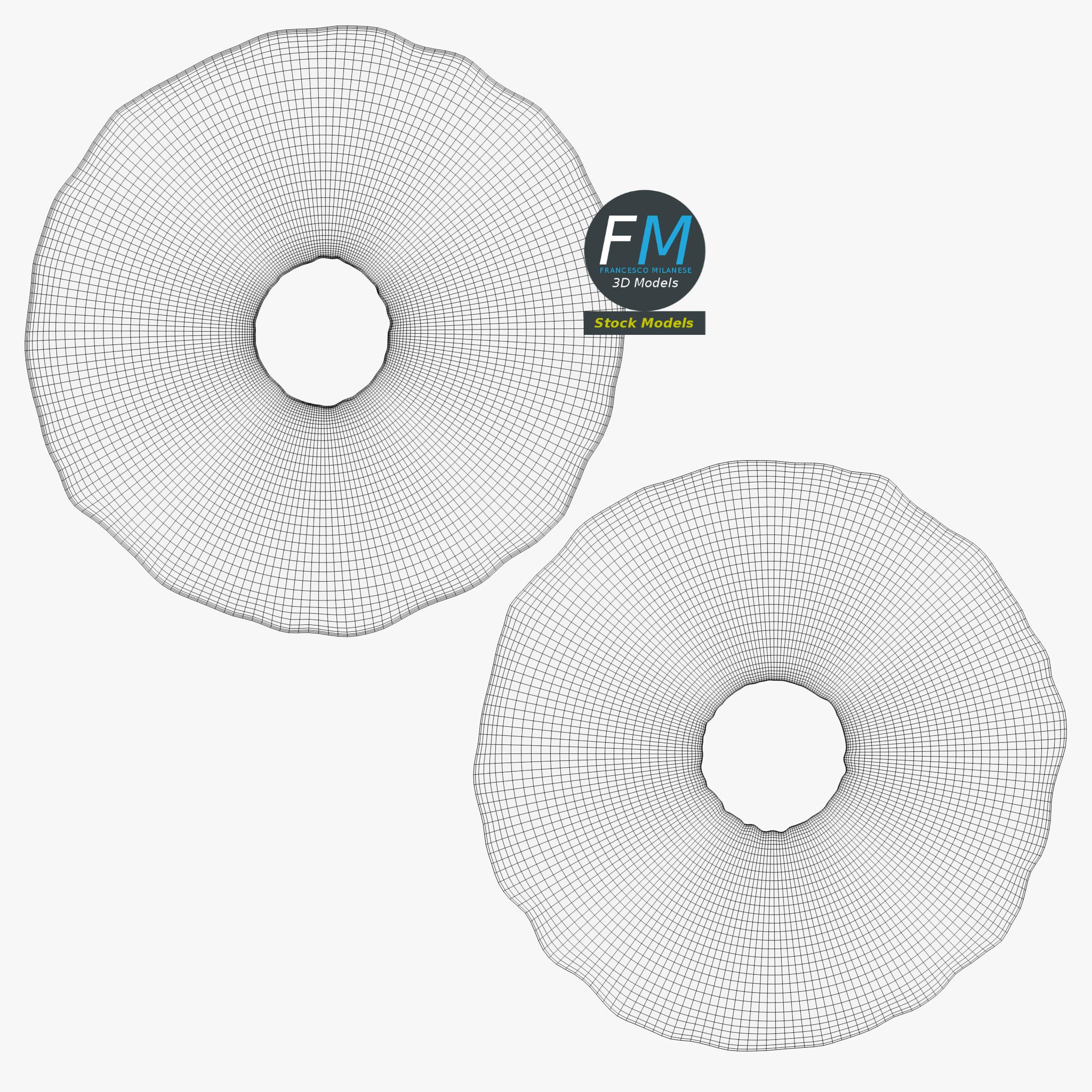 3D-Modell - Stilisierter Donut mit Streuseln - 12