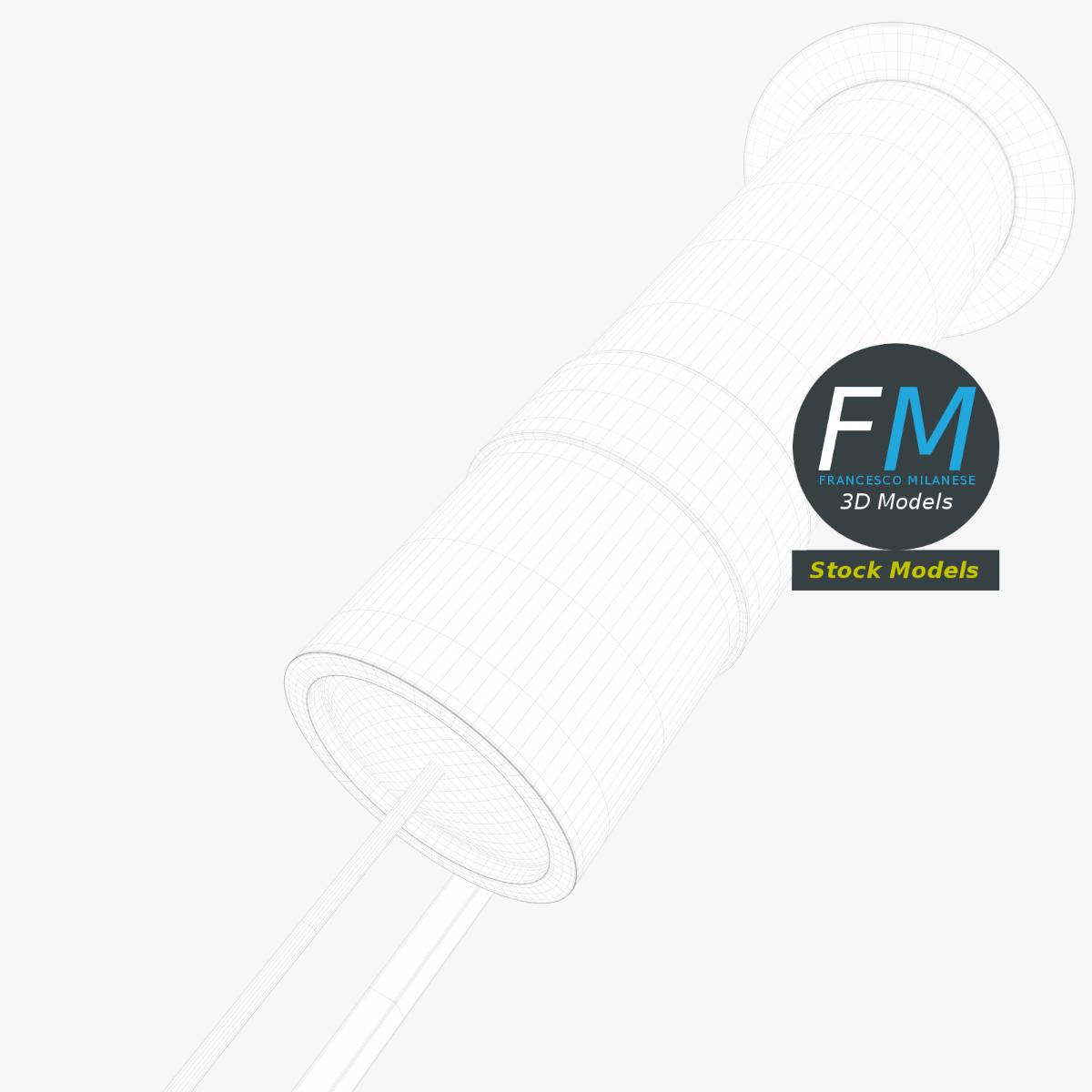 3D-Modell - Stilisierte Feuerwerksrakete - 08