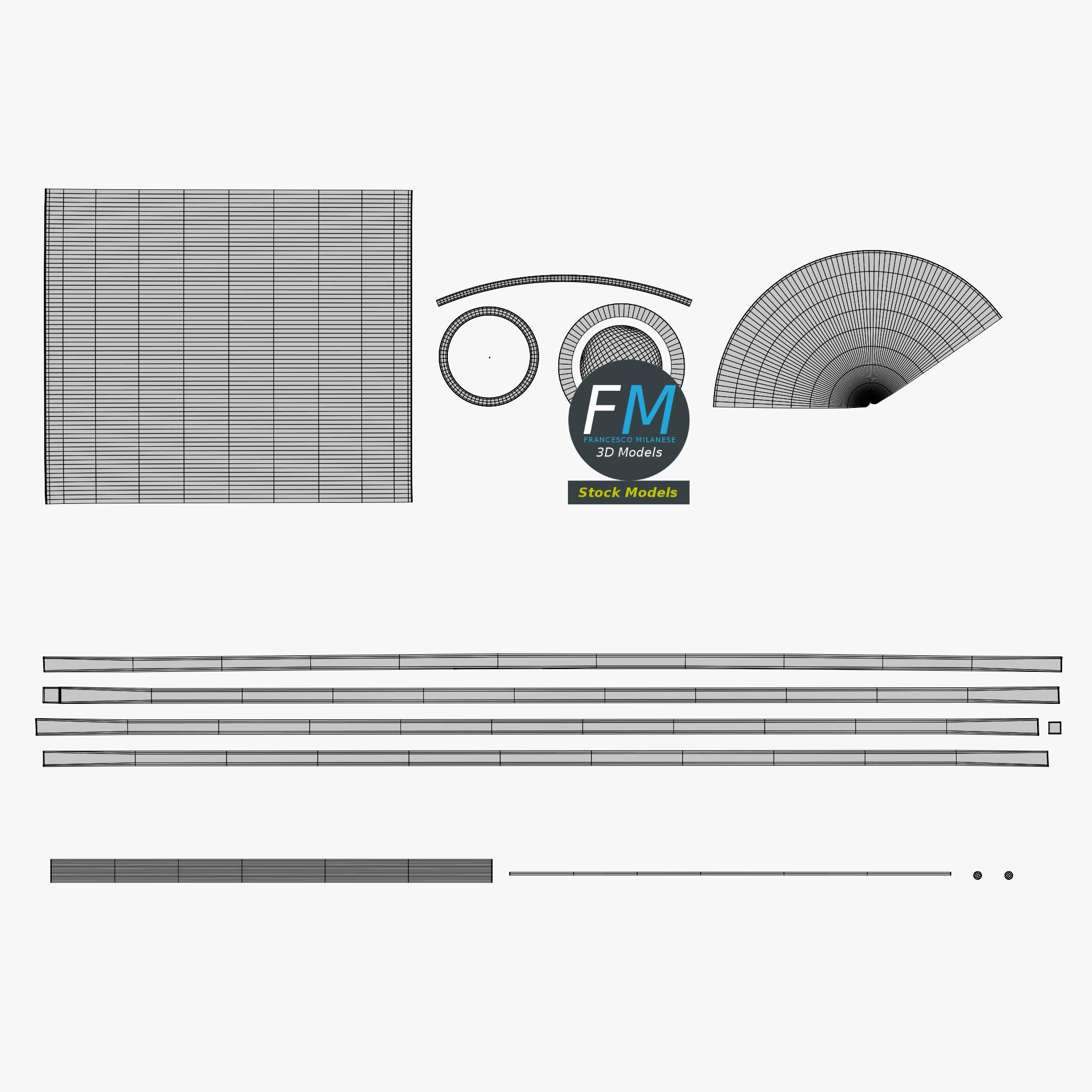 3D-Modell - Stilisierte Gestreifte Feuerwerksrakete - 11 3D-Modell - Stilisierte Gestreifte Feuerwerksrakete - 11