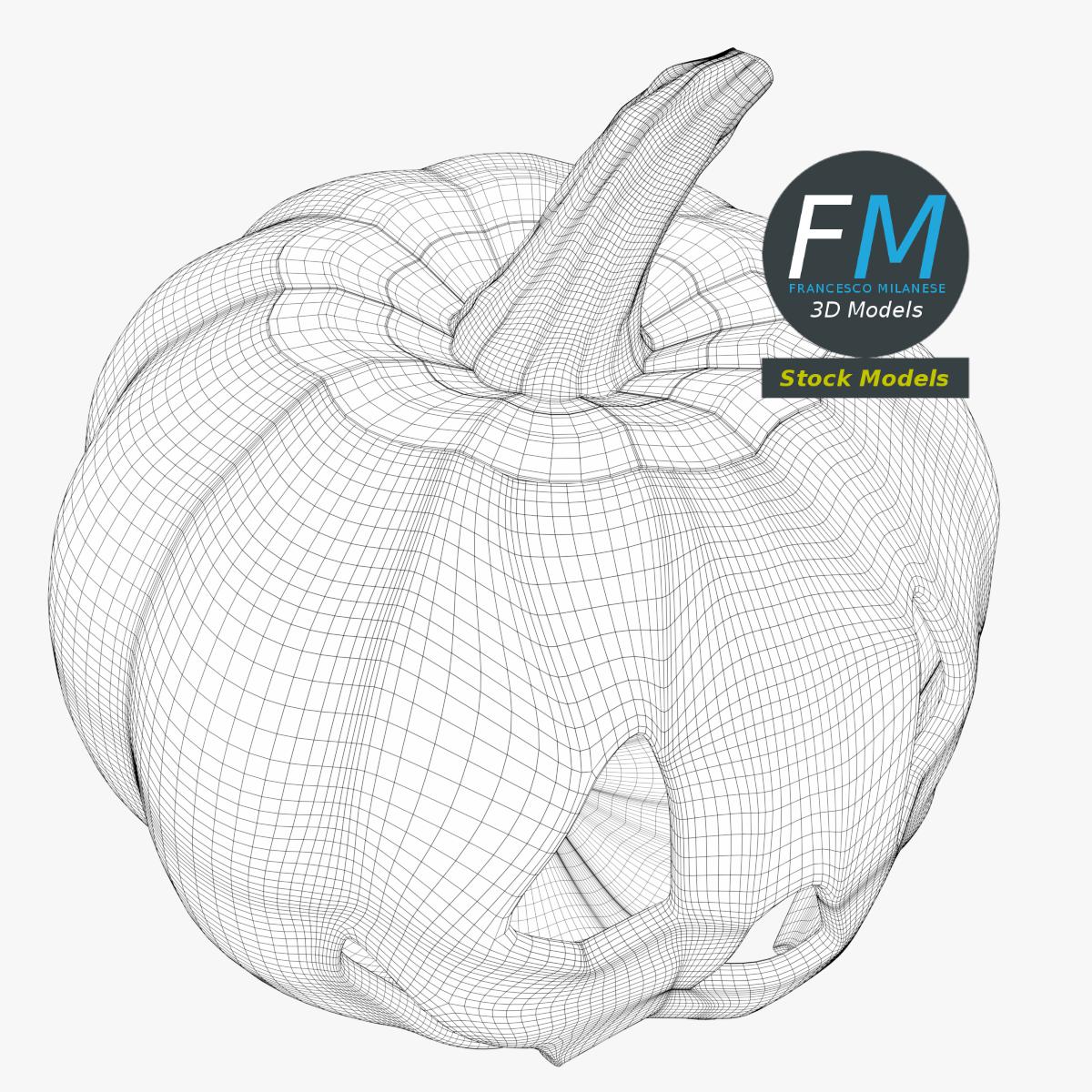 3D-Modell - Stilisierter Halloween-Kürbis - 07