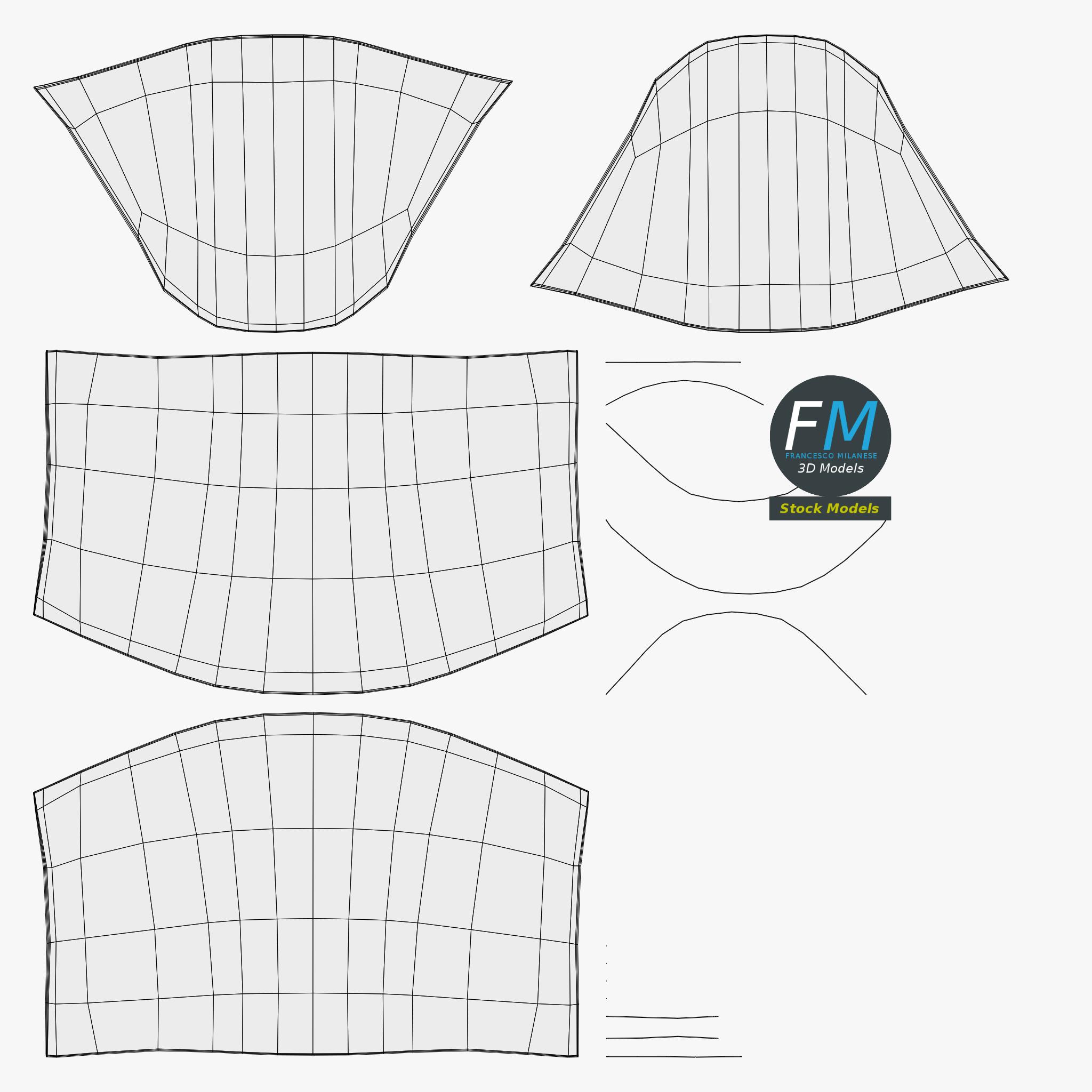 3D-Modell - Stilisiertes Modernes Tarnkappenkampfflugzeug - 12 3D-Modell - Stilisiertes Modernes Tarnkappenkampfflugzeug - 12