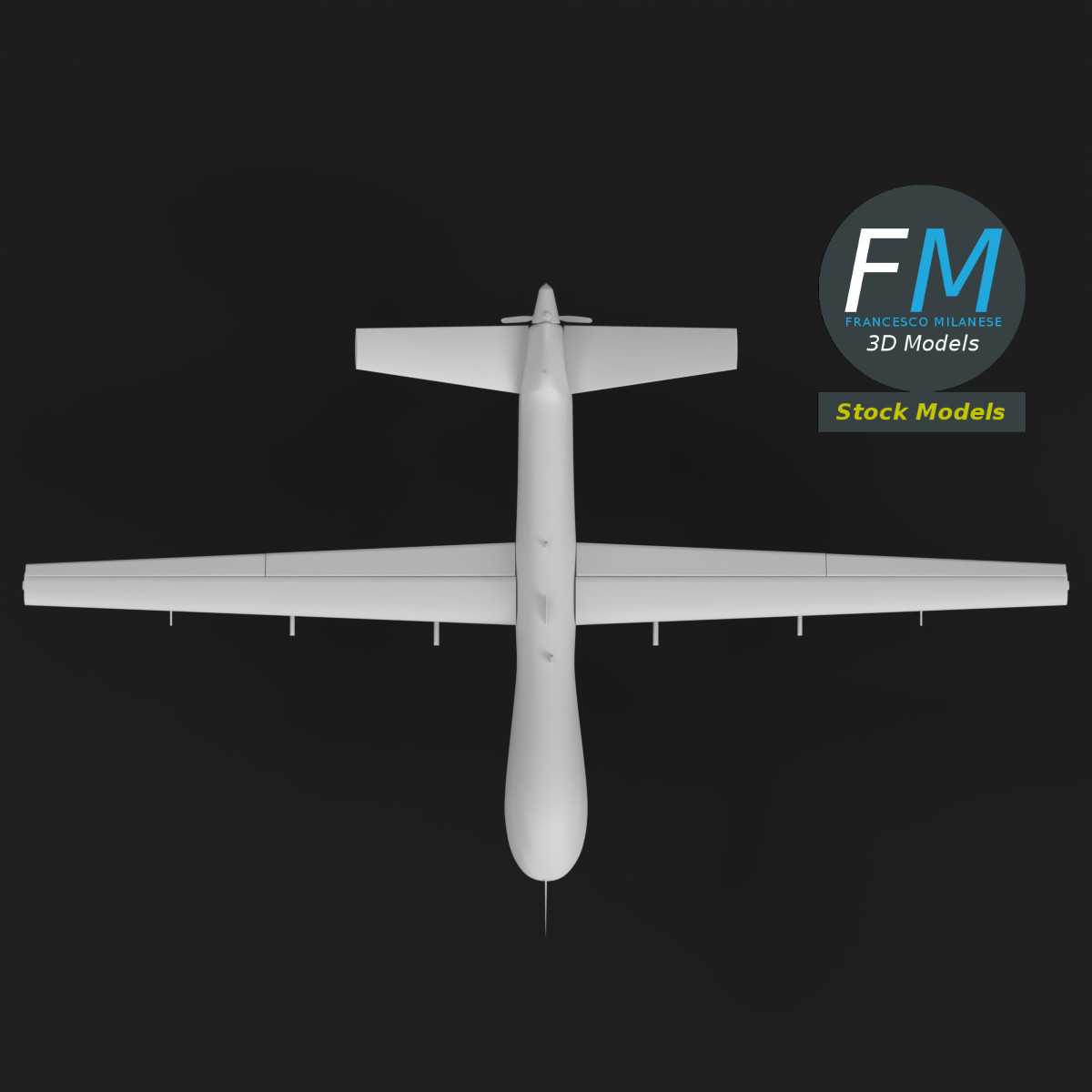 3D-Modell - Stilisierte UAV-Drohne Base Mesh - 06