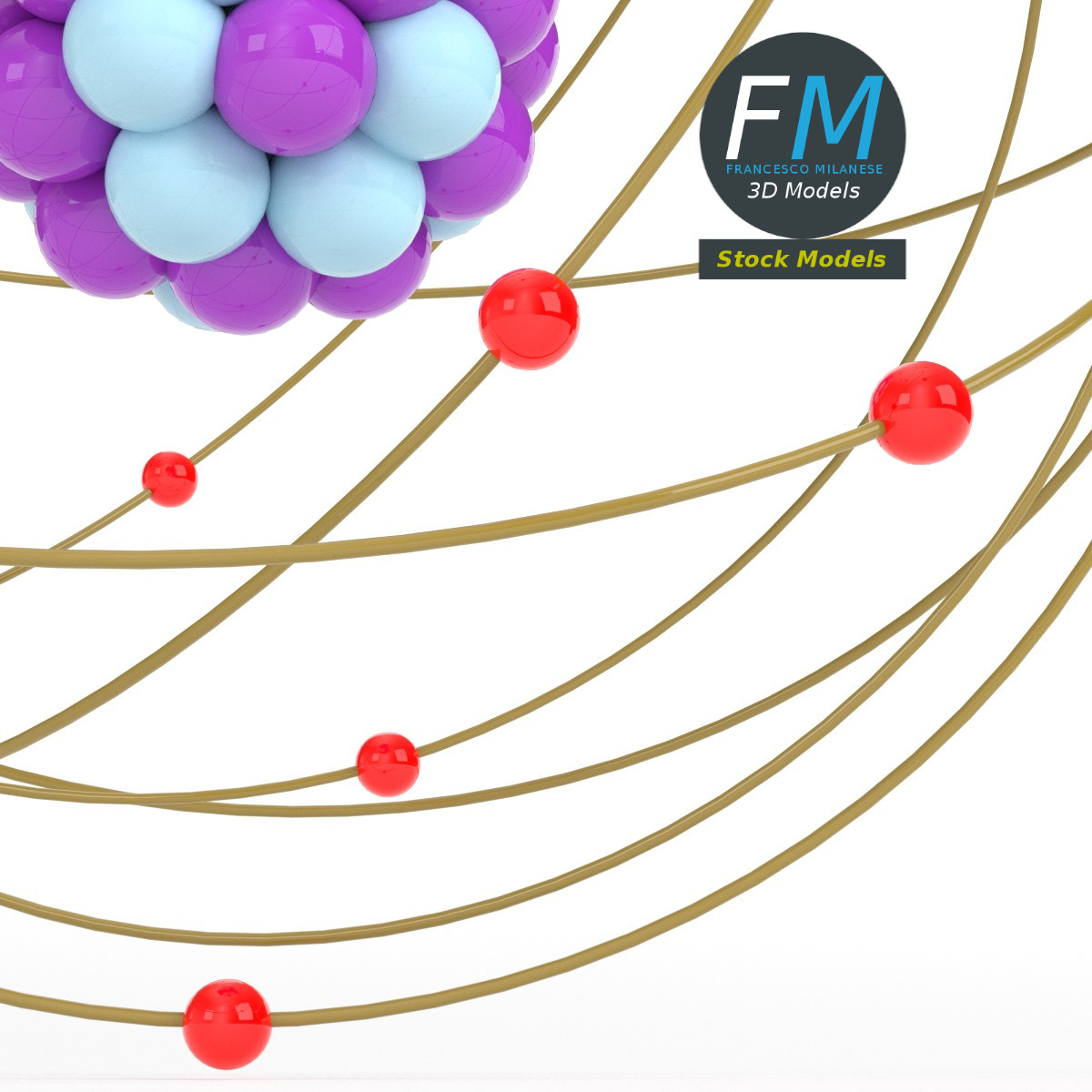 3D-Modell - Stilisiertes Atom - 03