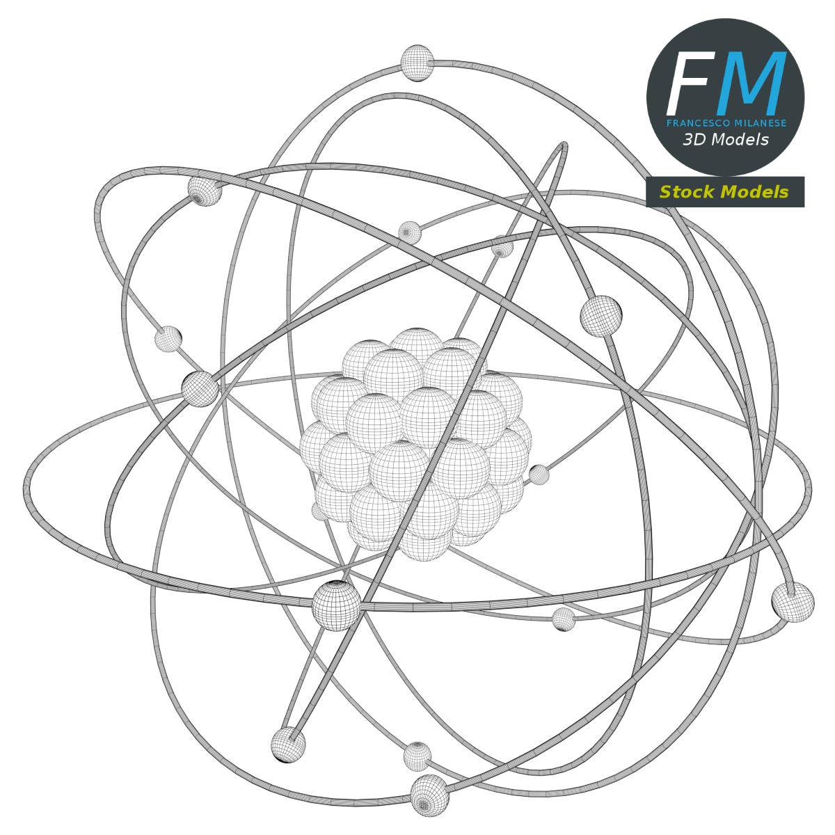 3D-Modell - Stilisiertes Atom - 07