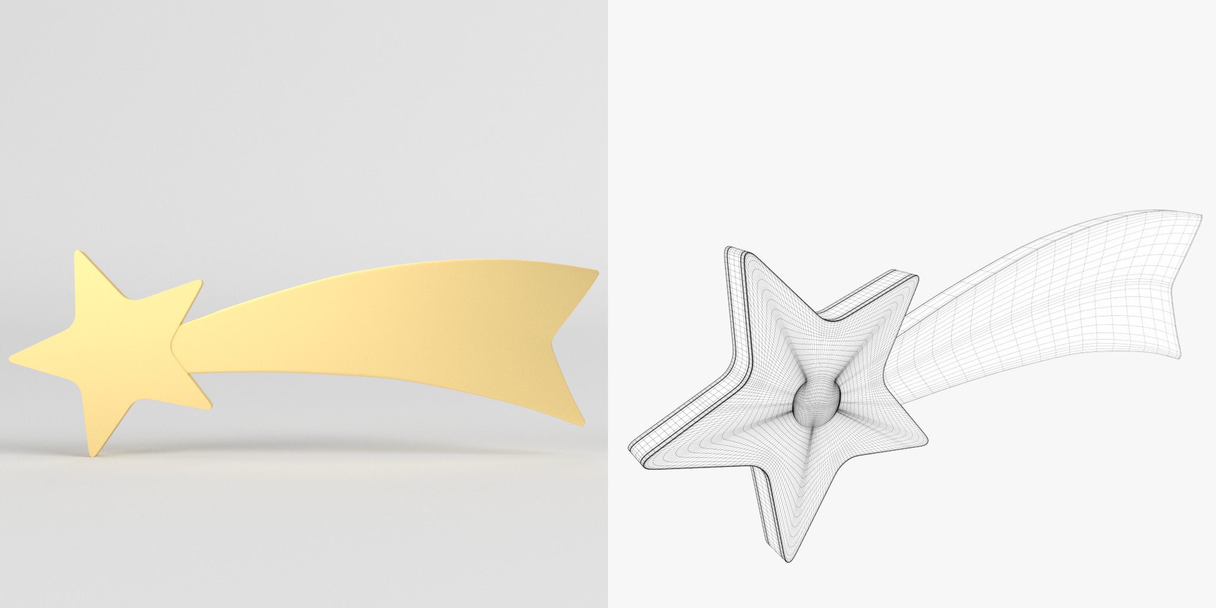 3D-Modell - Stilisierter Weihnachtskomet
