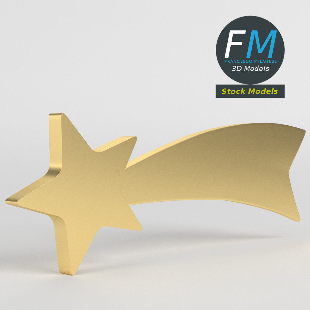 3D-Modell - Stilisierter Weihnachtskomet - 03