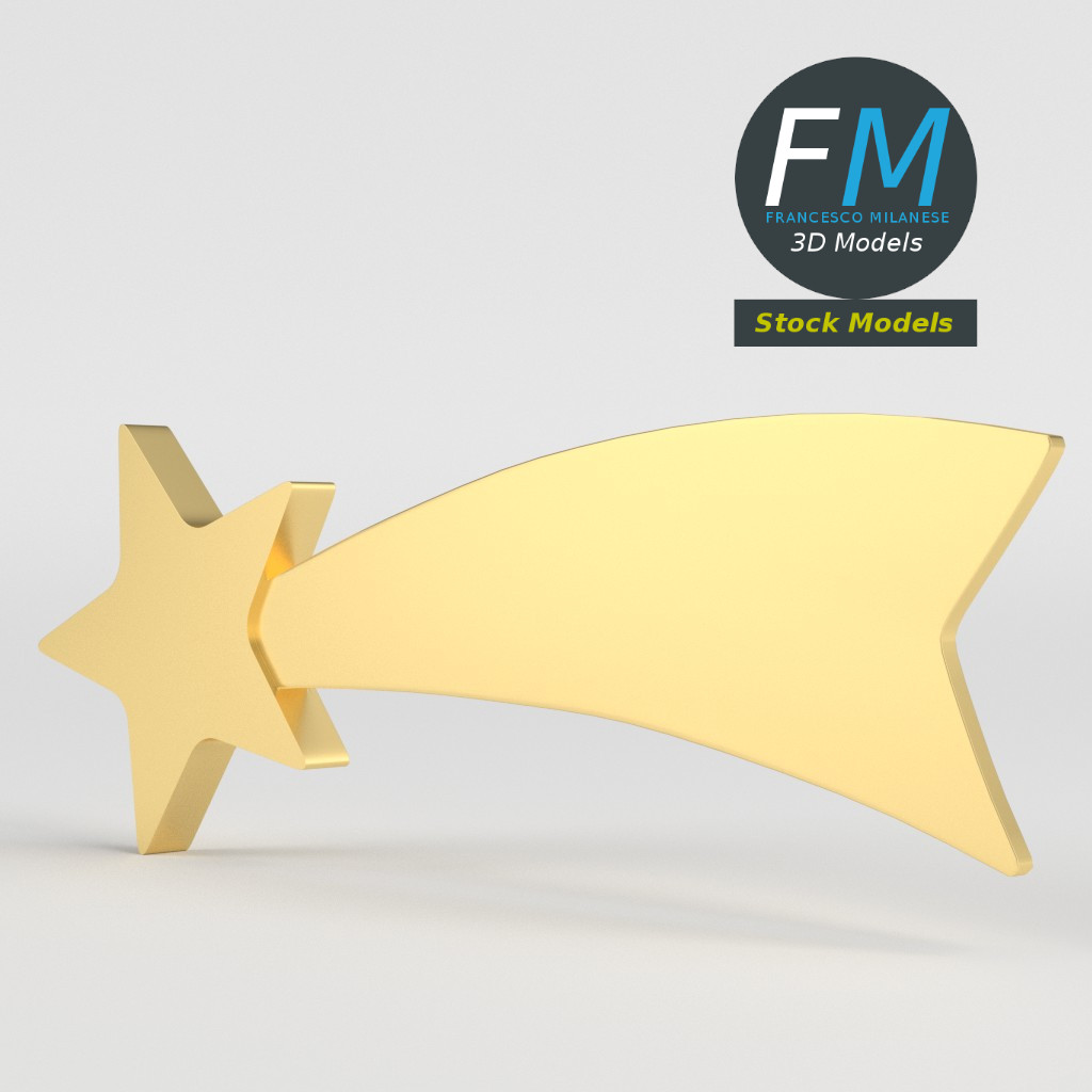 3D-Modell - Stilisierter Weihnachtskomet - 04