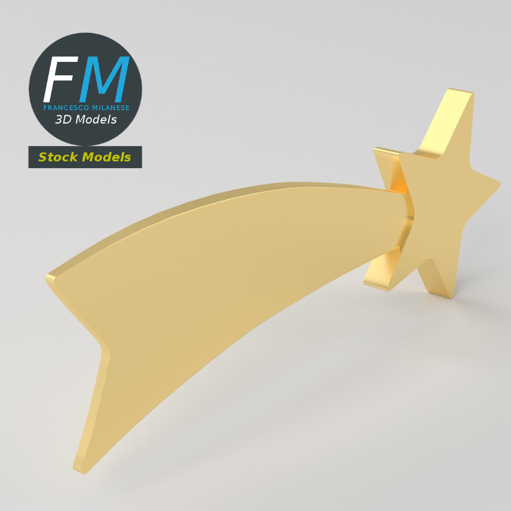 3D-Modell - Stilisierter Weihnachtskomet - 05