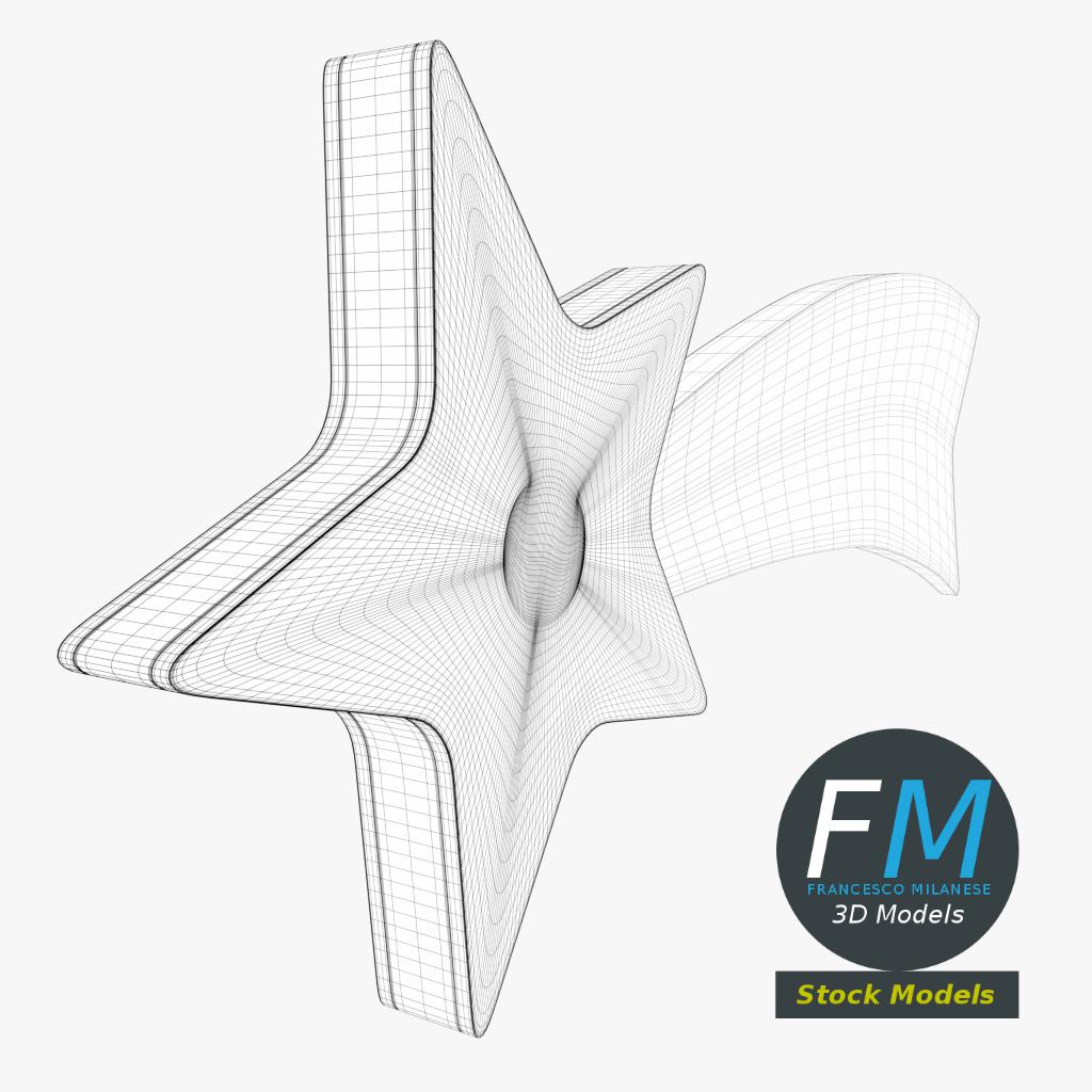 3D-Modell - Stilisierter Weihnachtskomet - 08