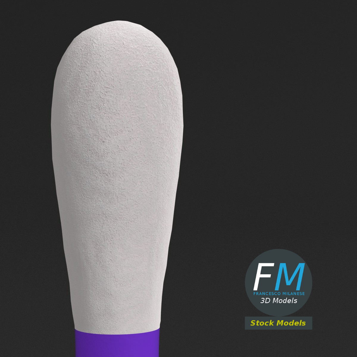 3D-Modell - Stilisiertes Wattestäbchen - 03