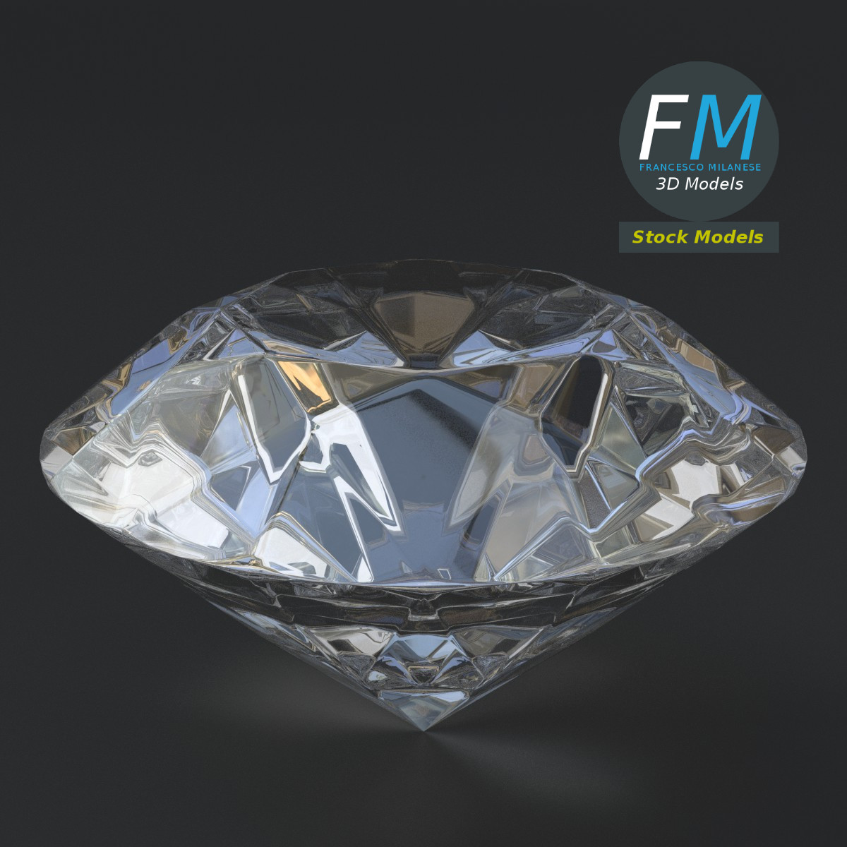 3D-Modell - Stilisierter Diamant - 01