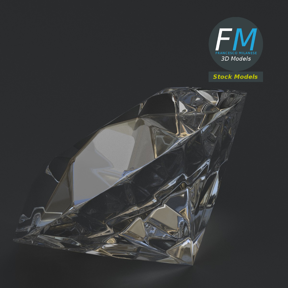 3D-Modell - Stilisierter Diamant - 05