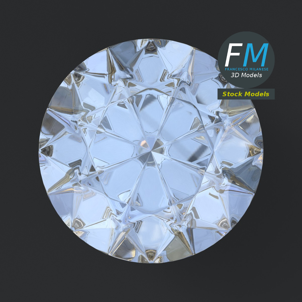 3D-Modell - Stilisierter Diamant - 06