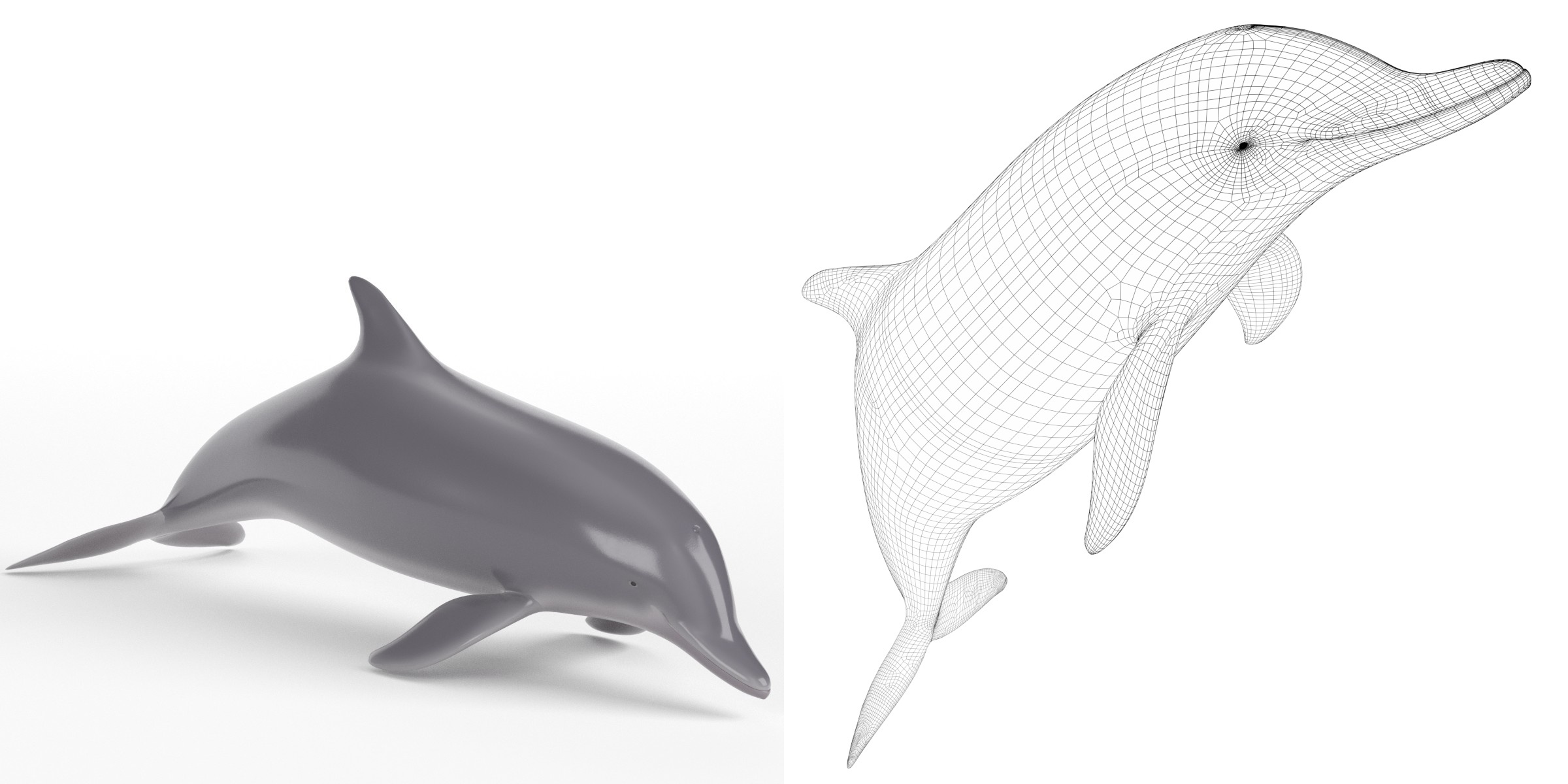 3D-Modell - Stilisierter Delfin