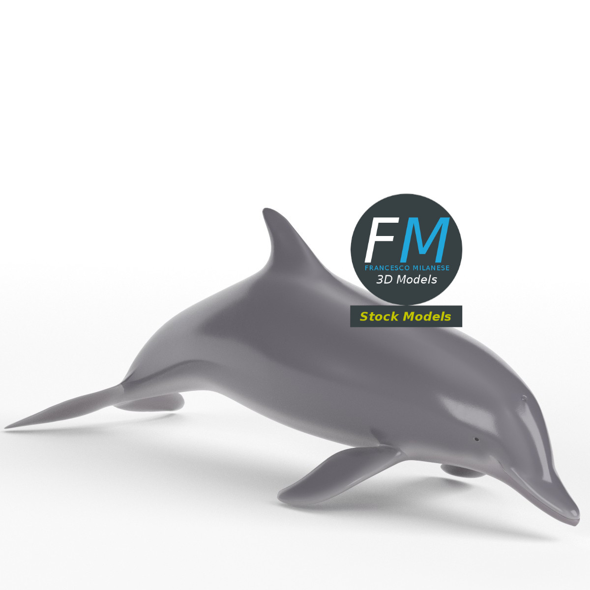 3D-Modell - Stilisierter Delfin - 01