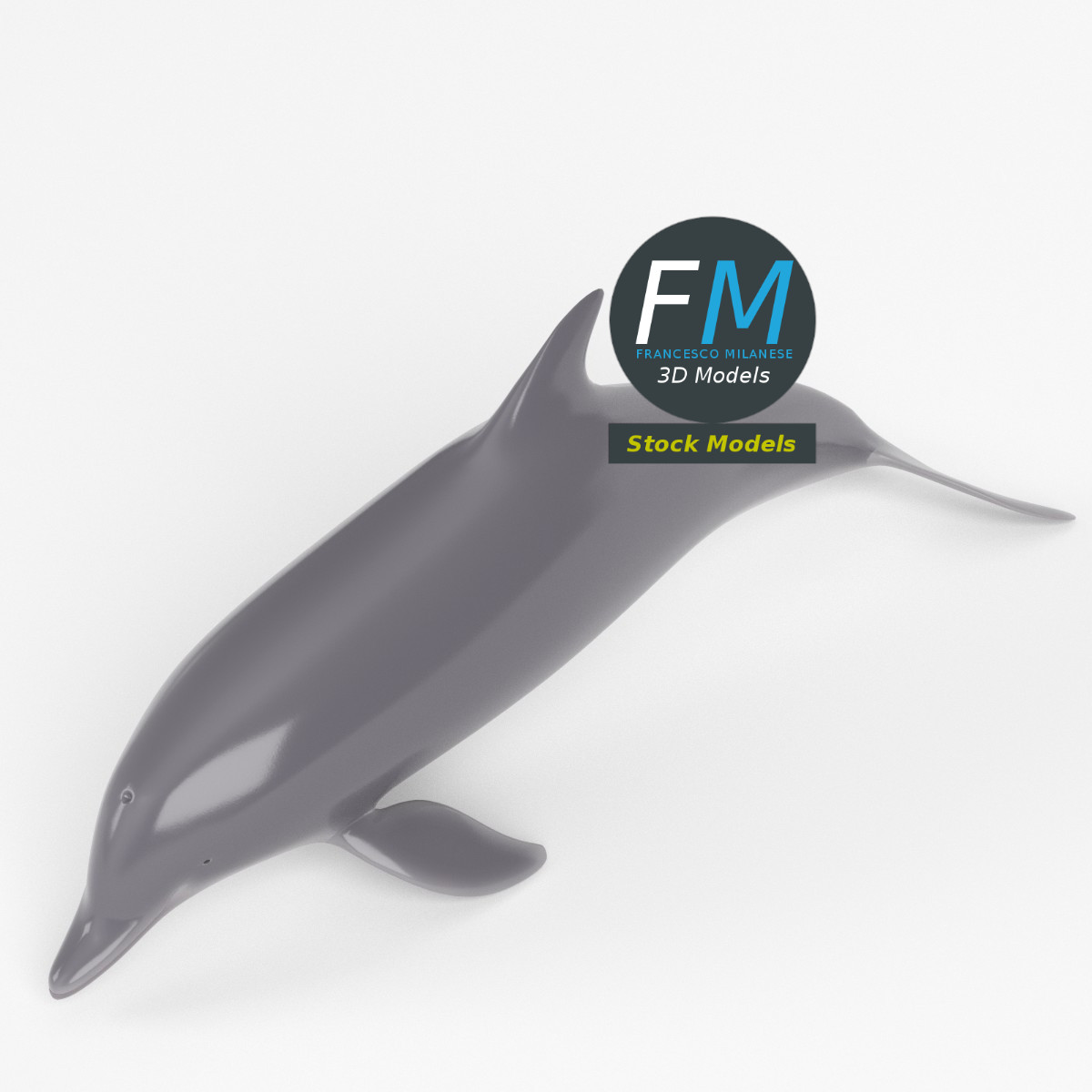 3D-Modell - Stilisierter Delfin - 02
