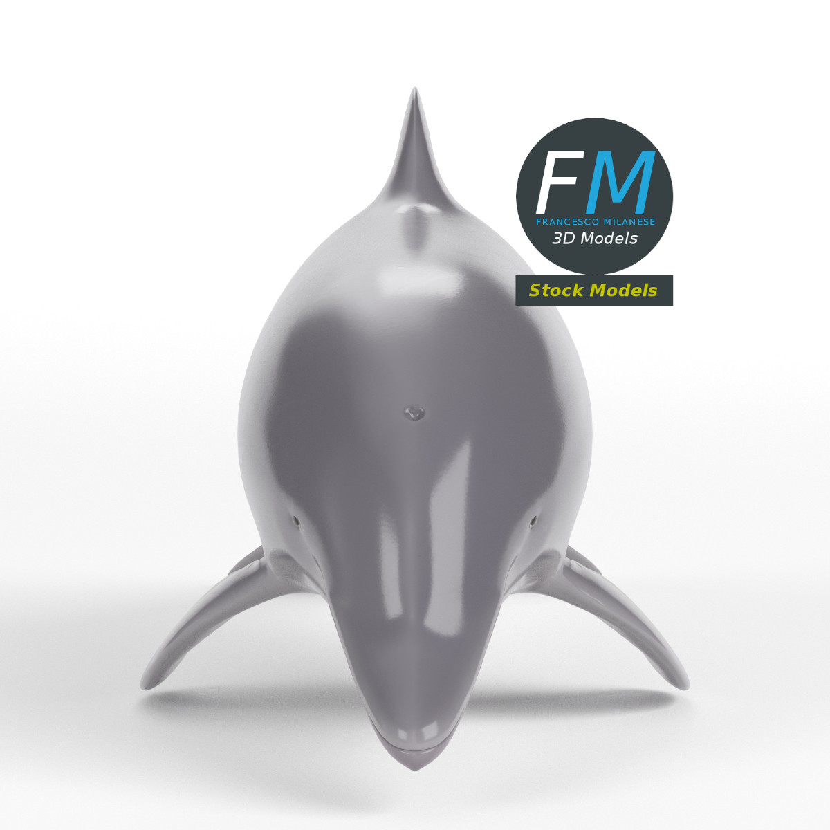 3D-Modell - Stilisierter Delfin - 03