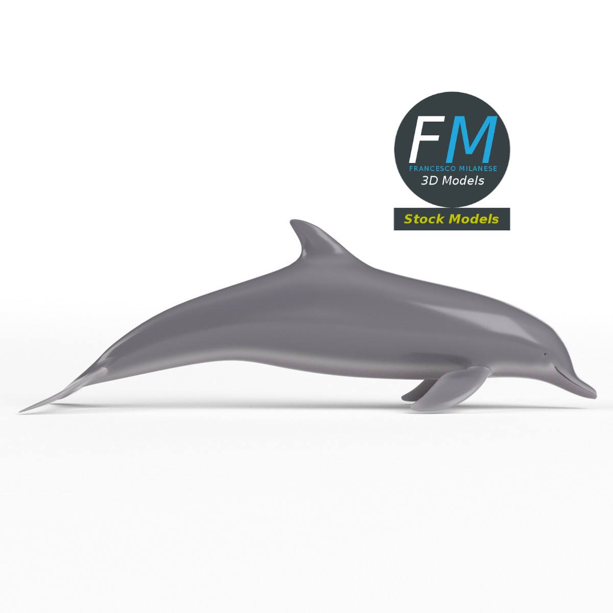 3D-Modell - Stilisierter Delfin - 04