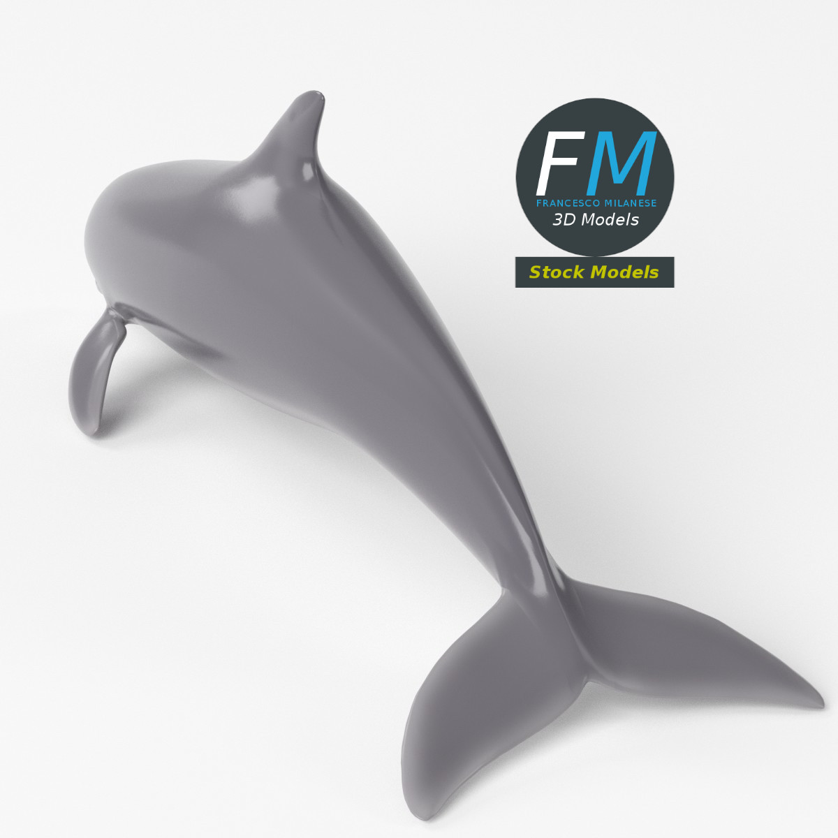 3D-Modell - Stilisierter Delfin - 05