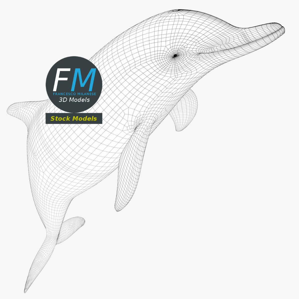 3D-Modell - Stilisierter Delfin - 07