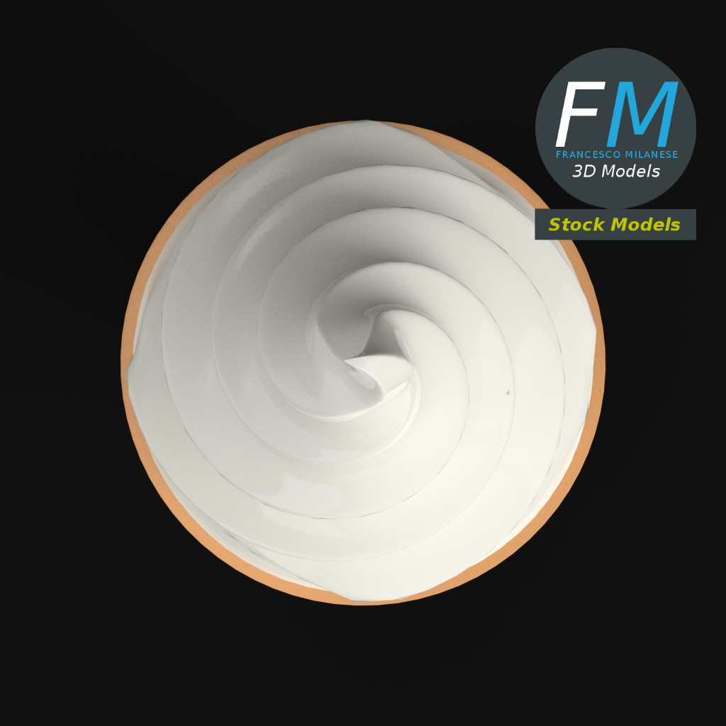 3D-Modell - Stilisierte Softeiswaffel - 06
