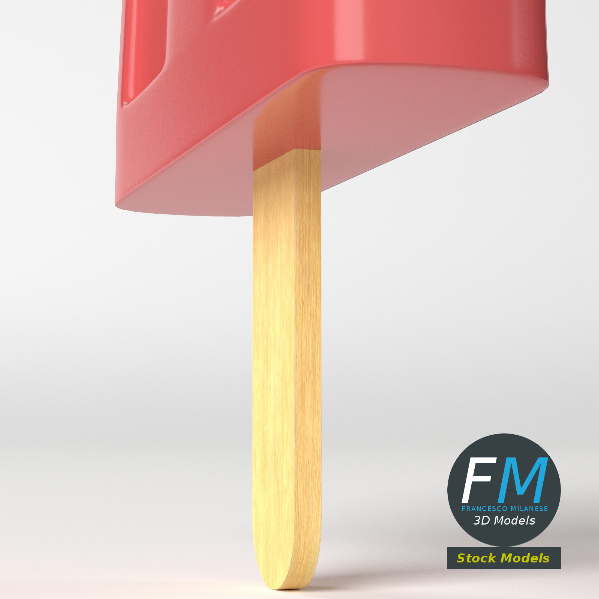 3D-Modell - Stilisiertes Eis am Stiel - 05
