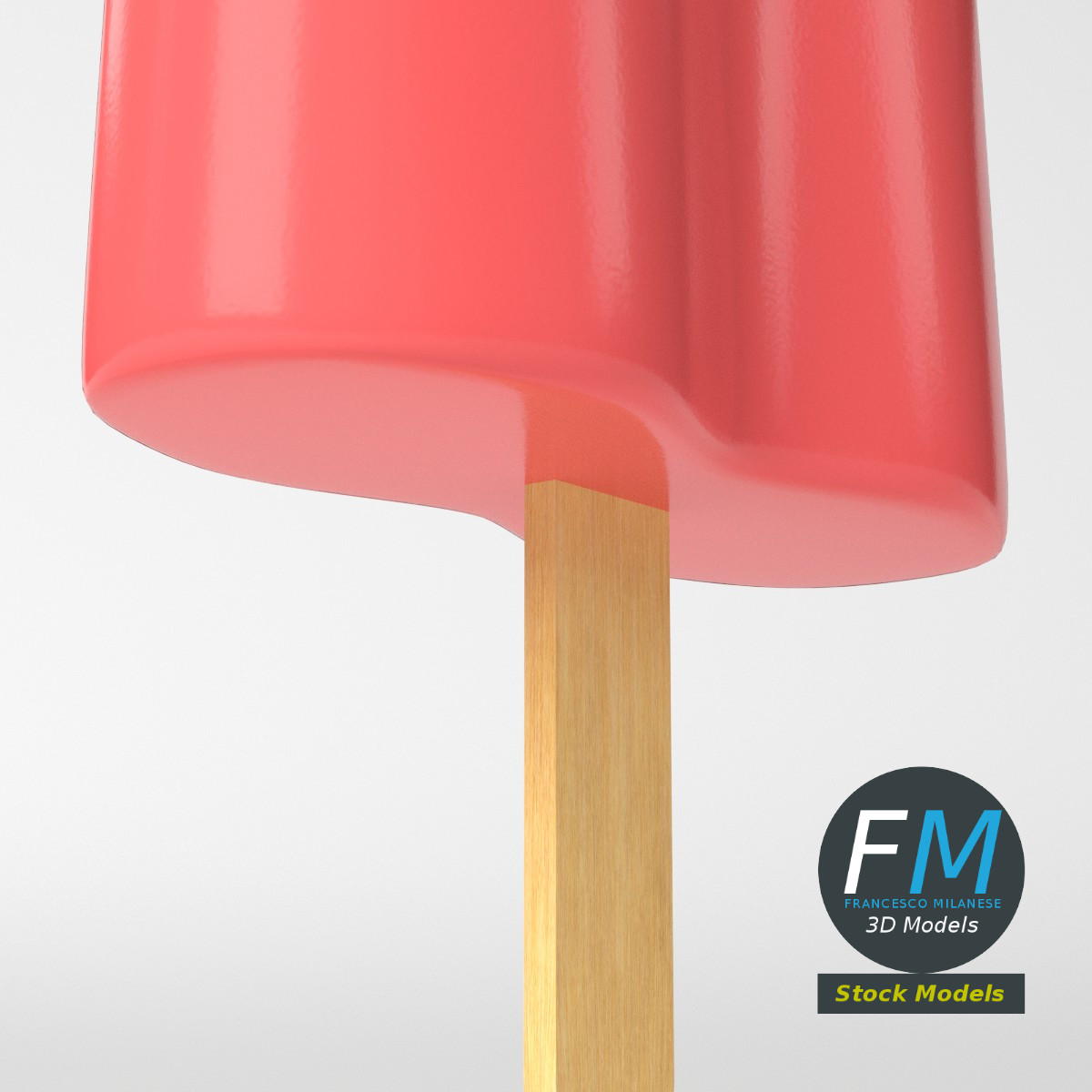 3D-Modell - Stilisiertes Eis am Stiel - 05