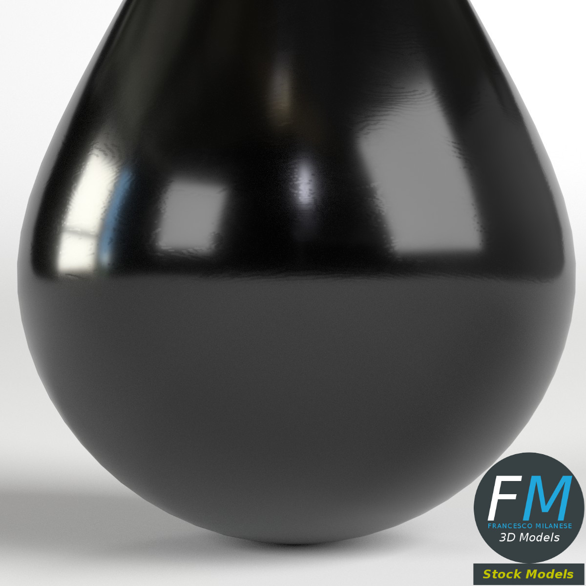 3D-Modell - Stilisierter Tintentropfen - 03