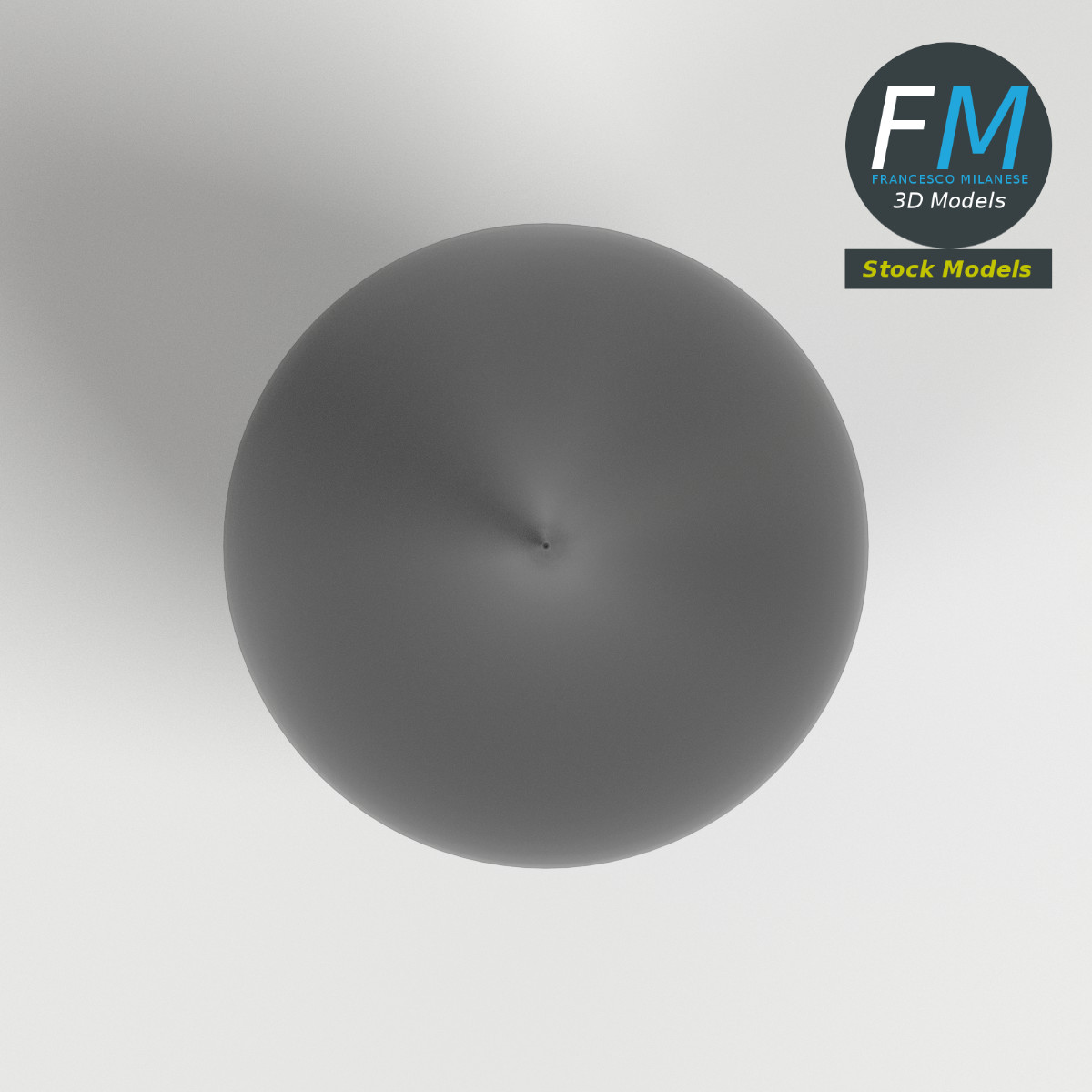 3D-Modell - Stilisierter Tintentropfen - 06