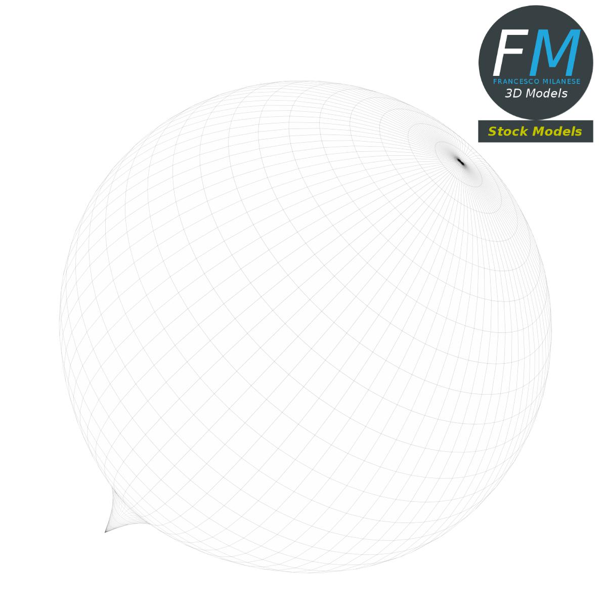 3D-Modell - Stilisierter Tintentropfen - 08
