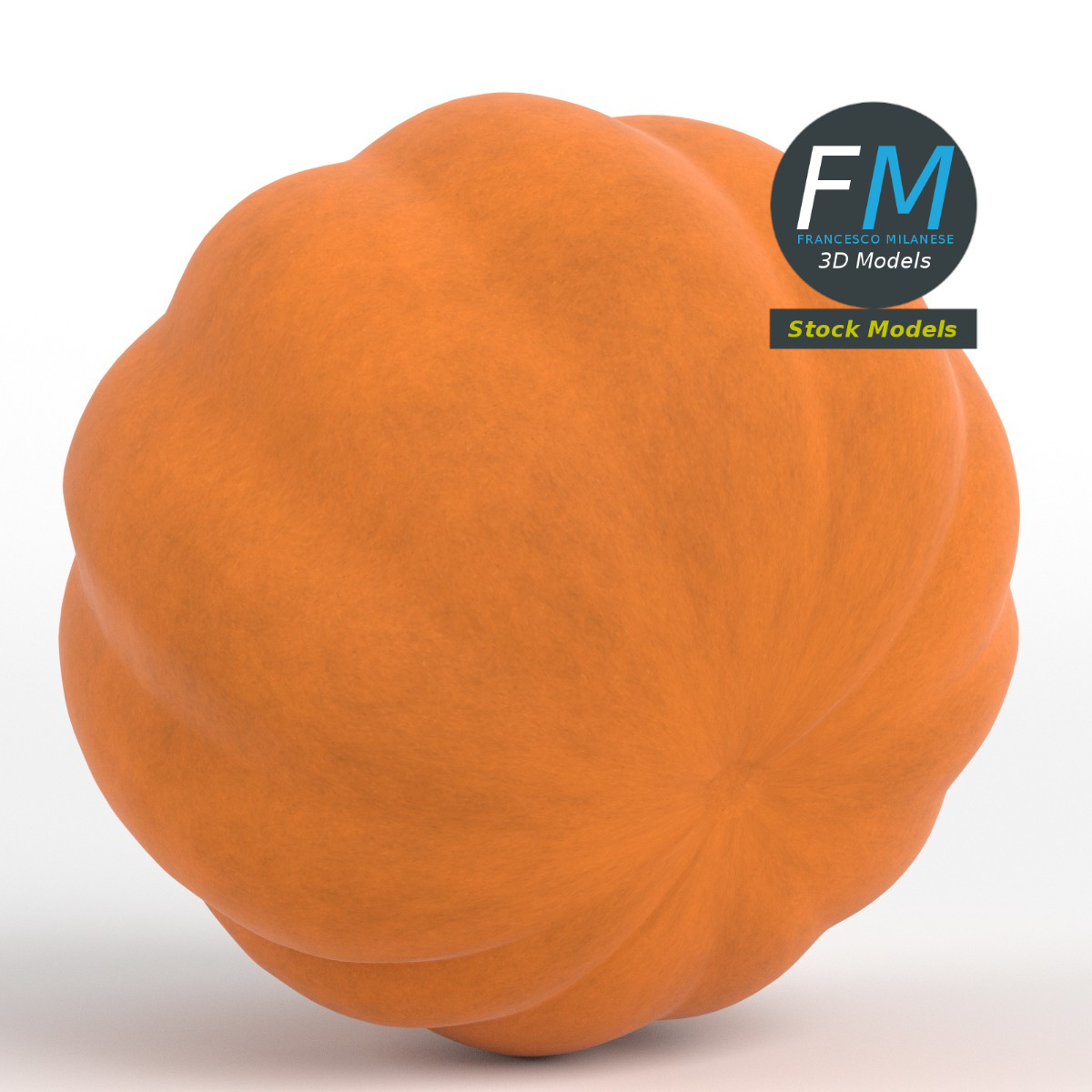 3D-Modell - Stilisierter Kürbis - 04