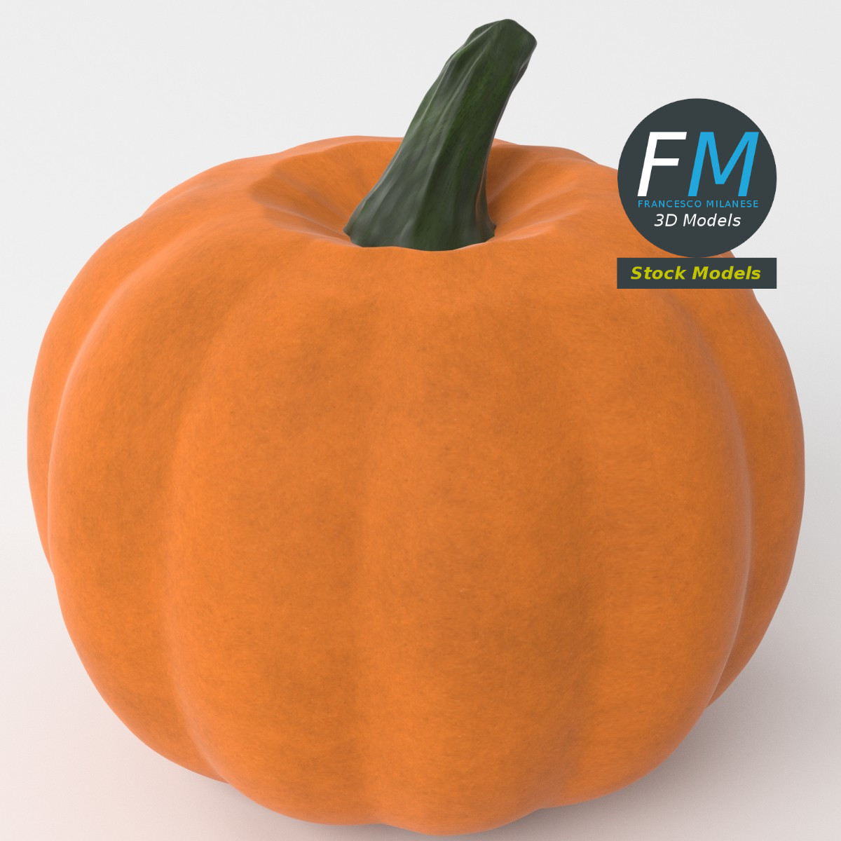 3D-Modell - Stilisierter Kürbis - 05