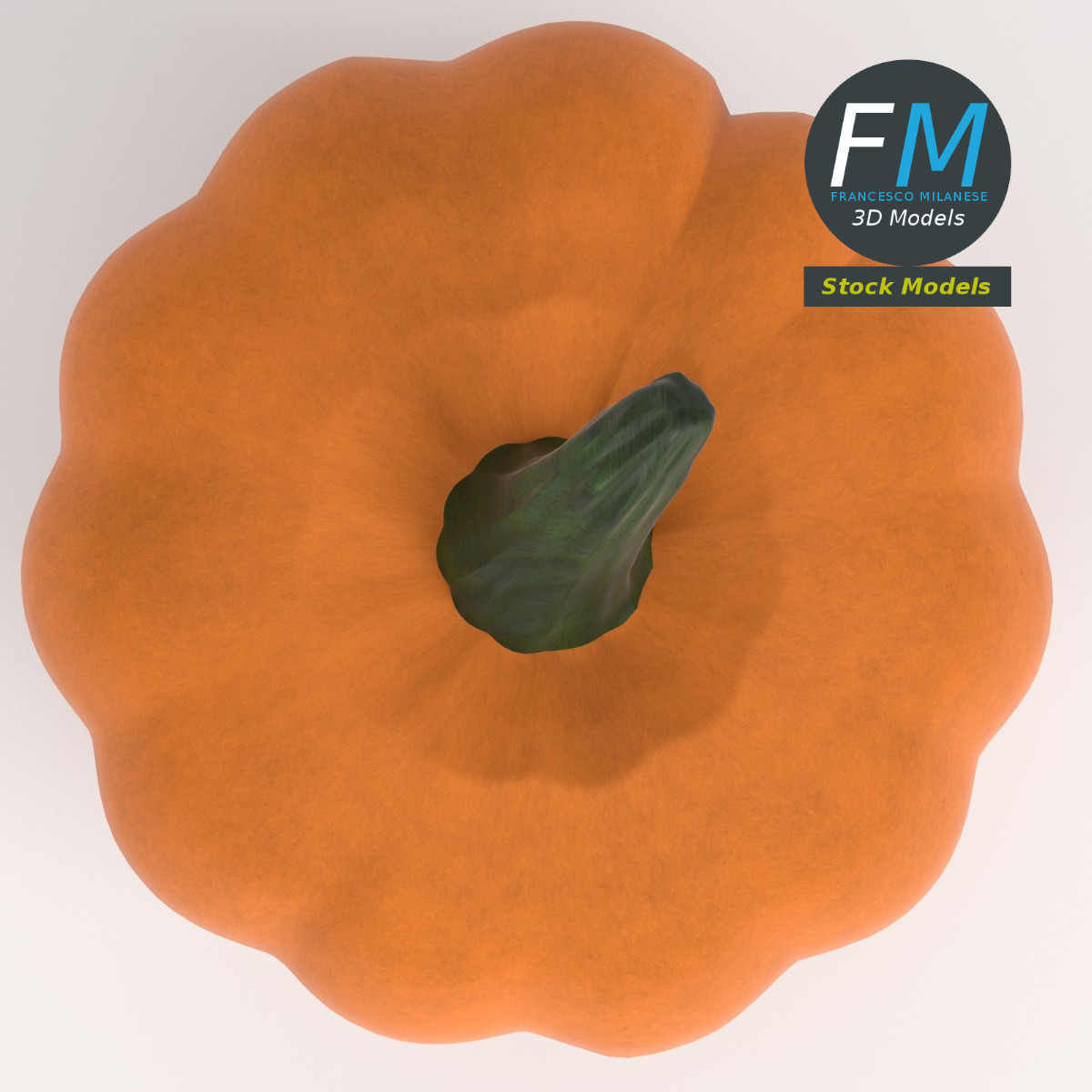 3D-Modell - Stilisierter Kürbis - 06