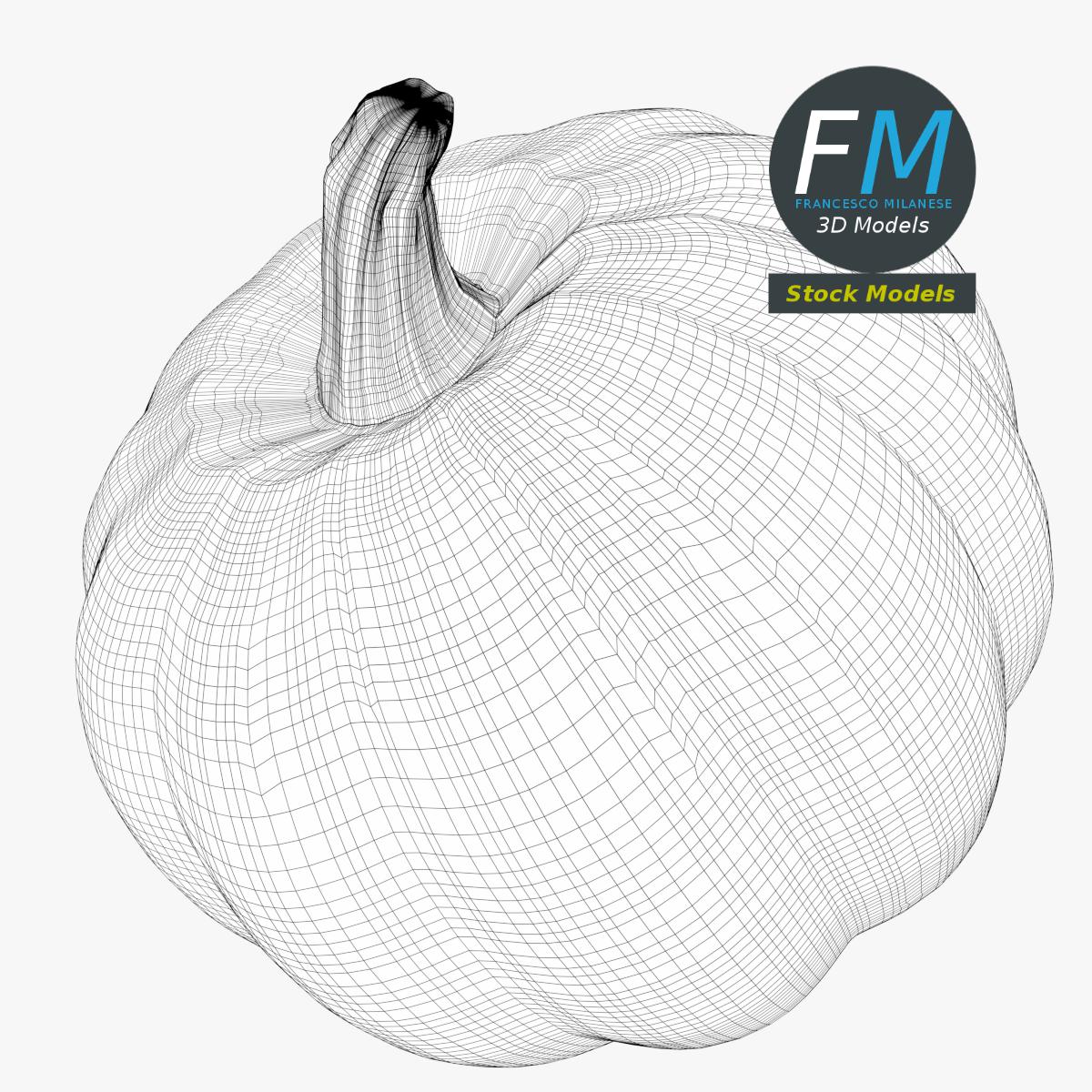 3D-Modell - Stilisierter Kürbis - 07