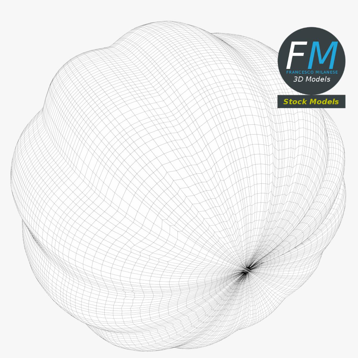 3D-Modell - Stilisierter Kürbis - 08