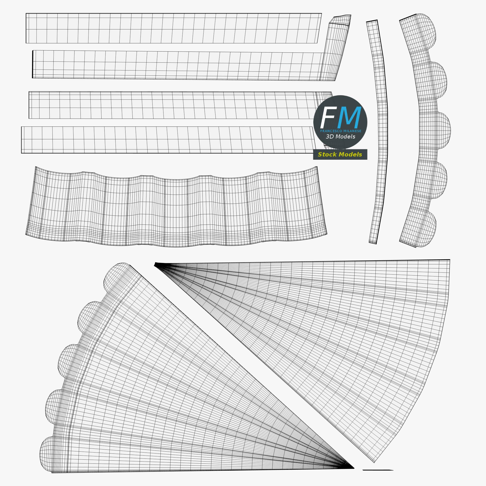 3D-Modell - Stilisiertes Stück Schokoladentarte - 11 3D-Modell - Stilisiertes Stück Schokoladentarte - 11