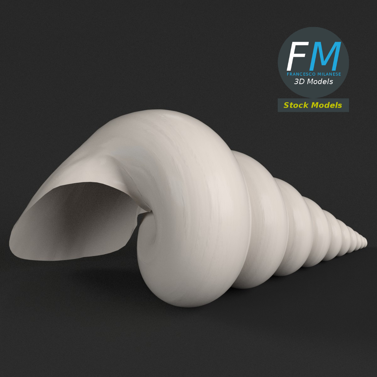 3D-Modell - Stilisierte Tritonschnecke - 01