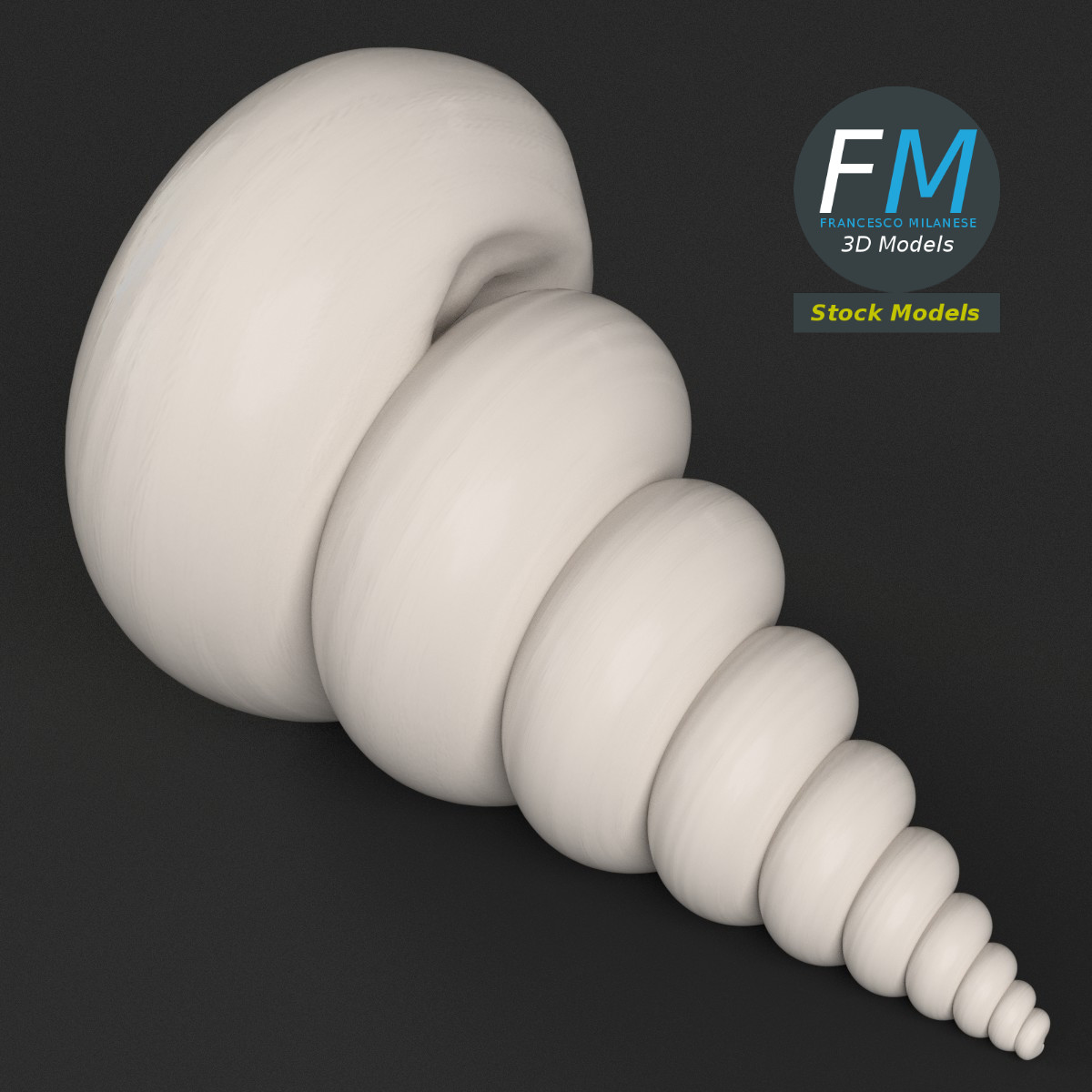 3D-Modell - Stilisierte Tritonschnecke - 02