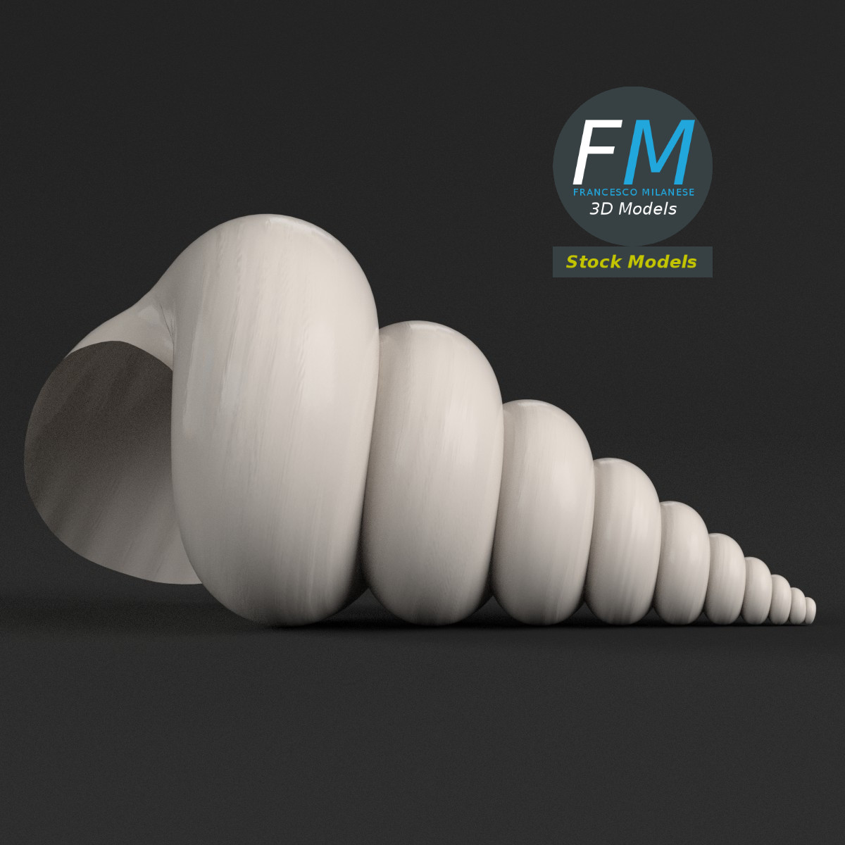 3D-Modell - Stilisierte Tritonschnecke - 03