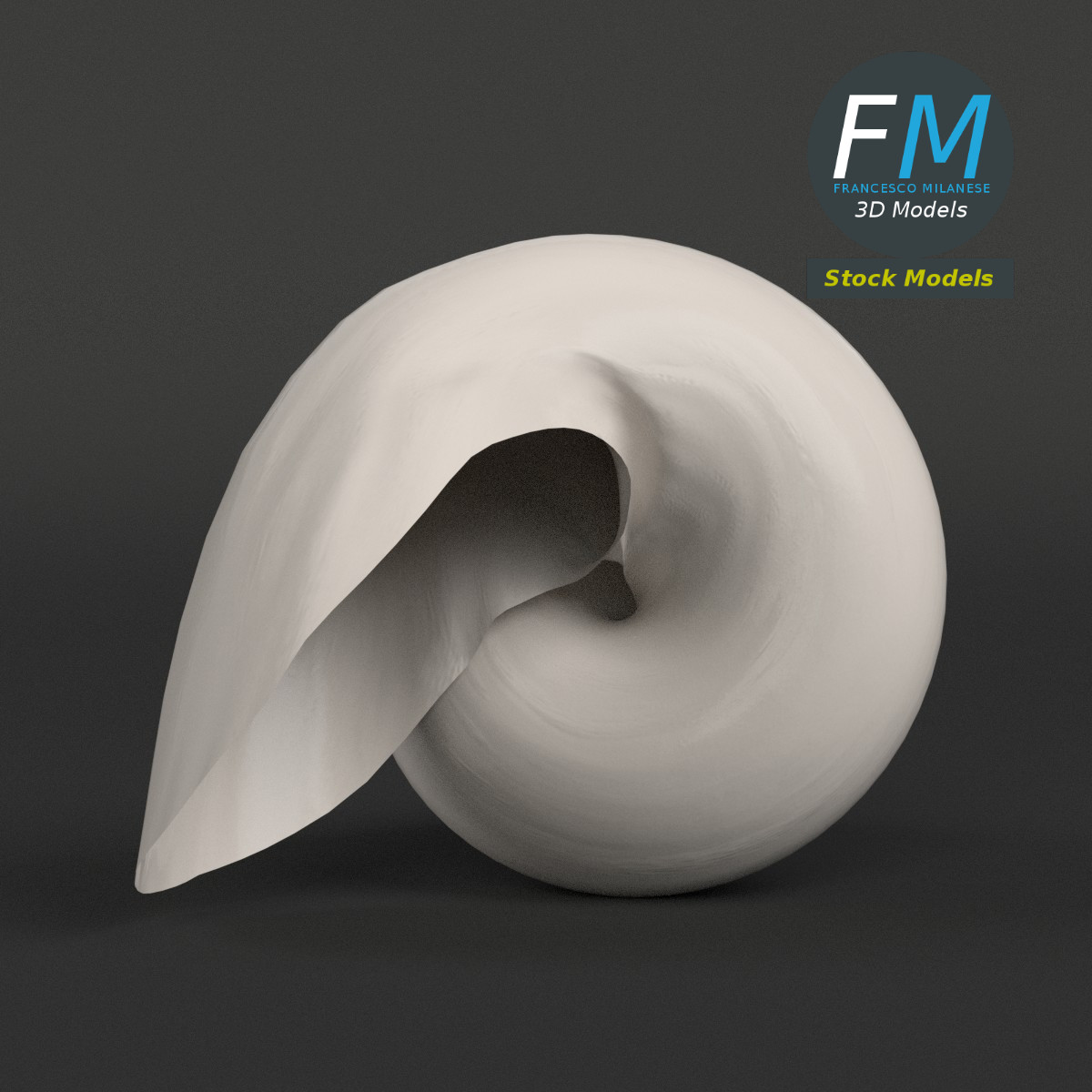3D-Modell - Stilisierte Tritonschnecke - 04