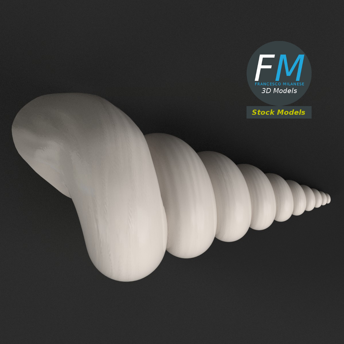 3D-Modell - Stilisierte Tritonschnecke - 06