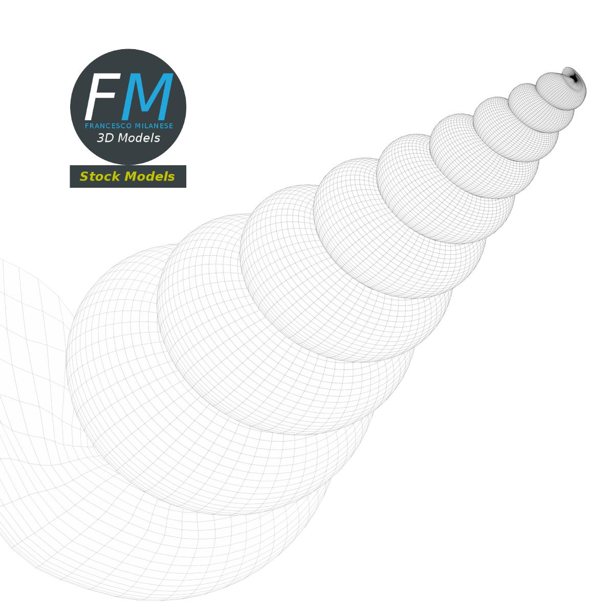 3D-Modell - Stilisierte Tritonschnecke - 08