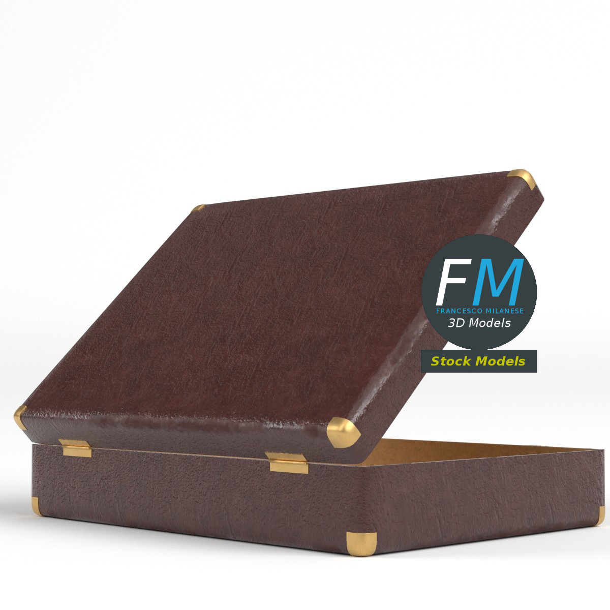 3D-Modell - Vintage-Hartschalenkoffer - 04