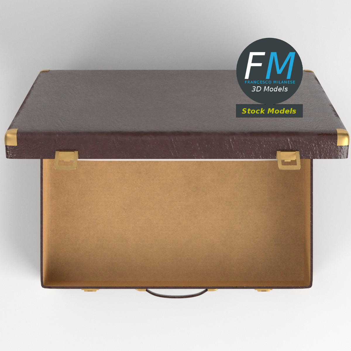 3D-Modell - Vintage-Hartschalenkoffer - 06