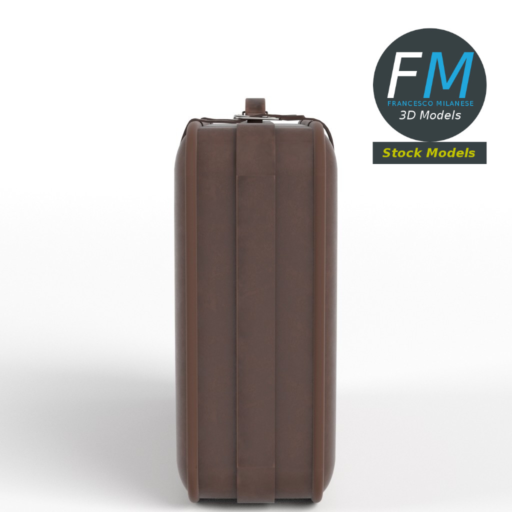 3D-Modell - Vintage-Lederkoffer - 04